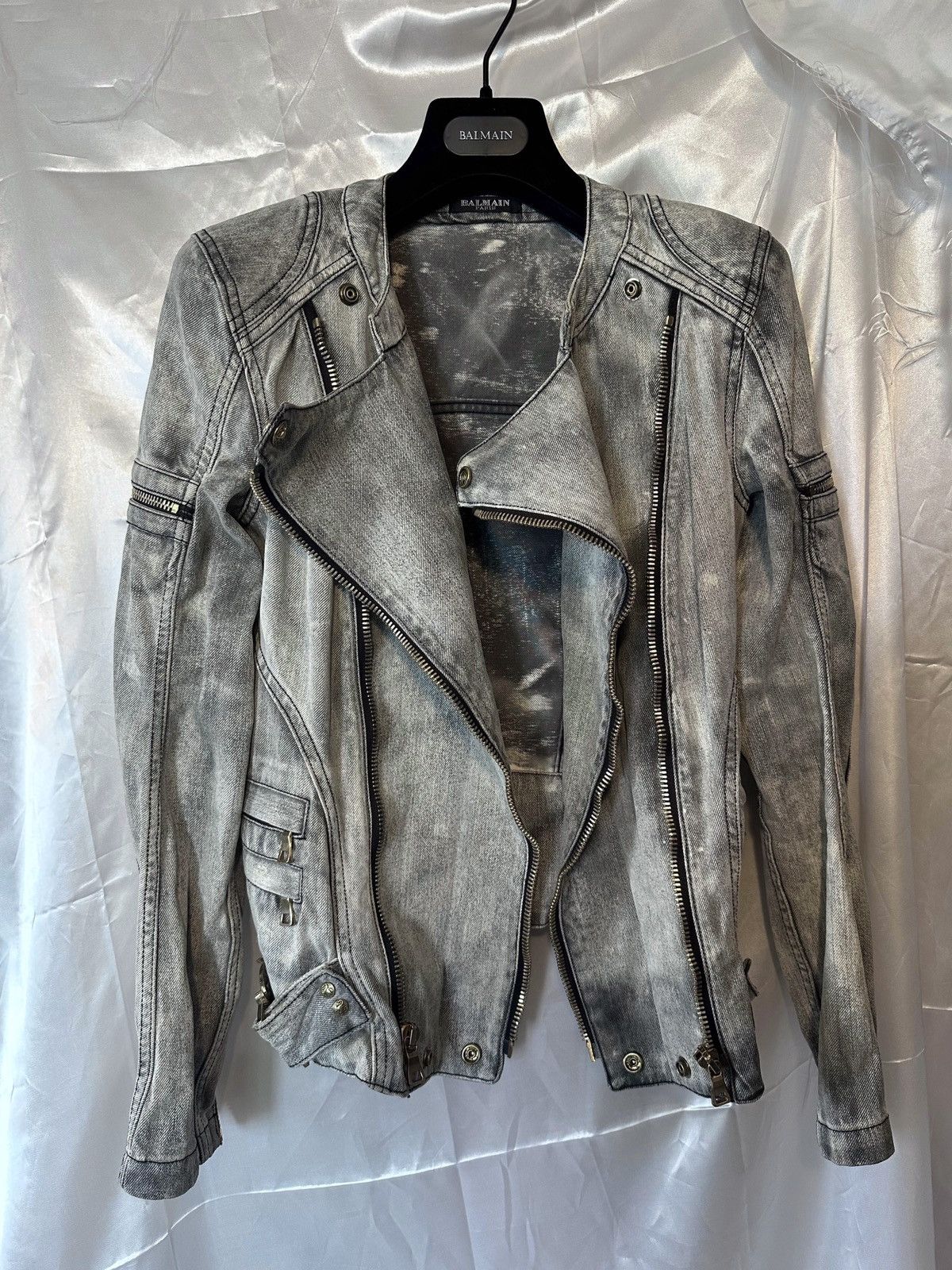 Balmain Balmain SS12 Zip Denim Jacket Size US S / EU 44-46 / 1 - 2 Thumbnail