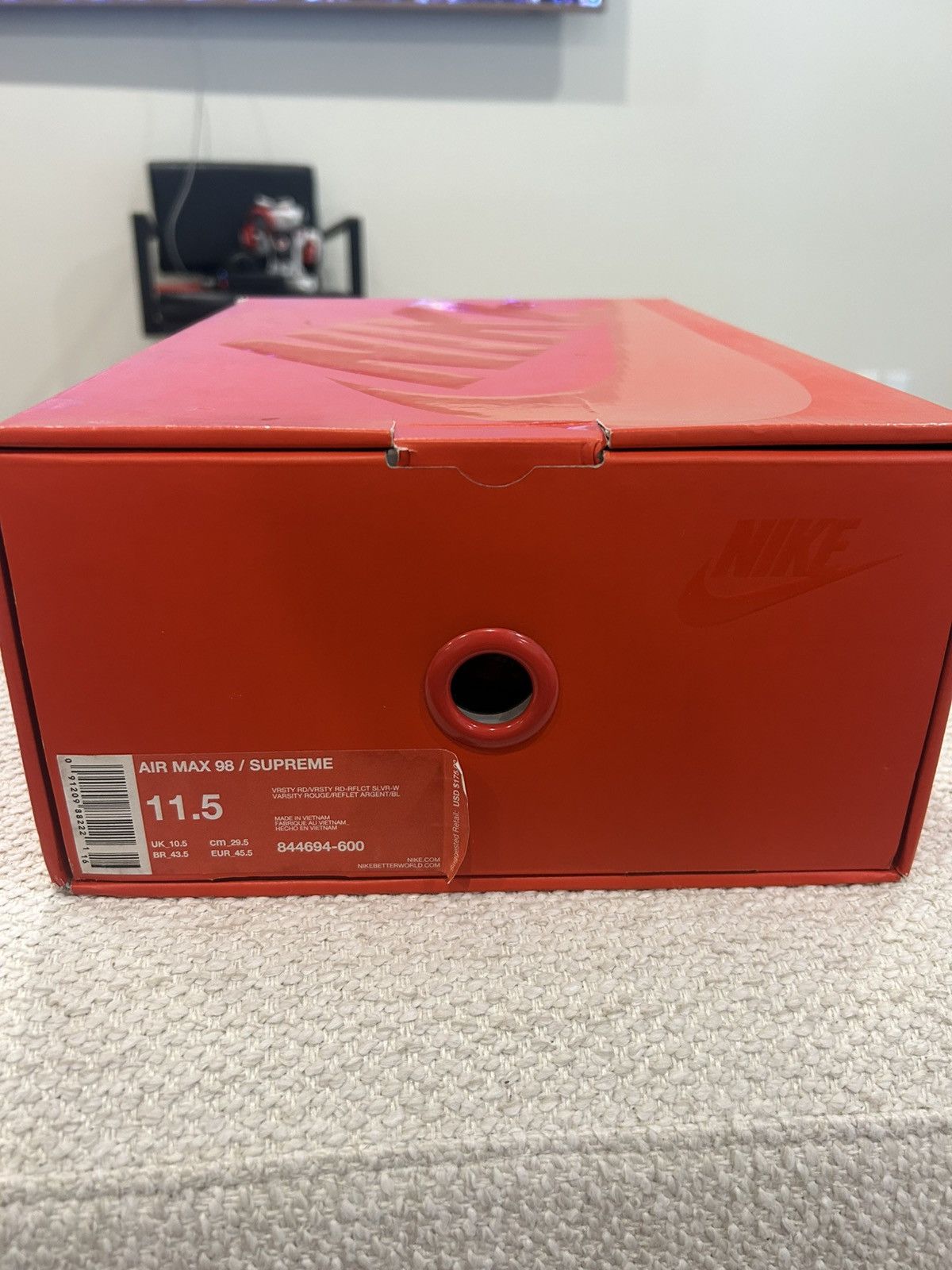 Nike Supreme Air Max 98 Size US 11.5 / EU 44-45 - 9 Thumbnail