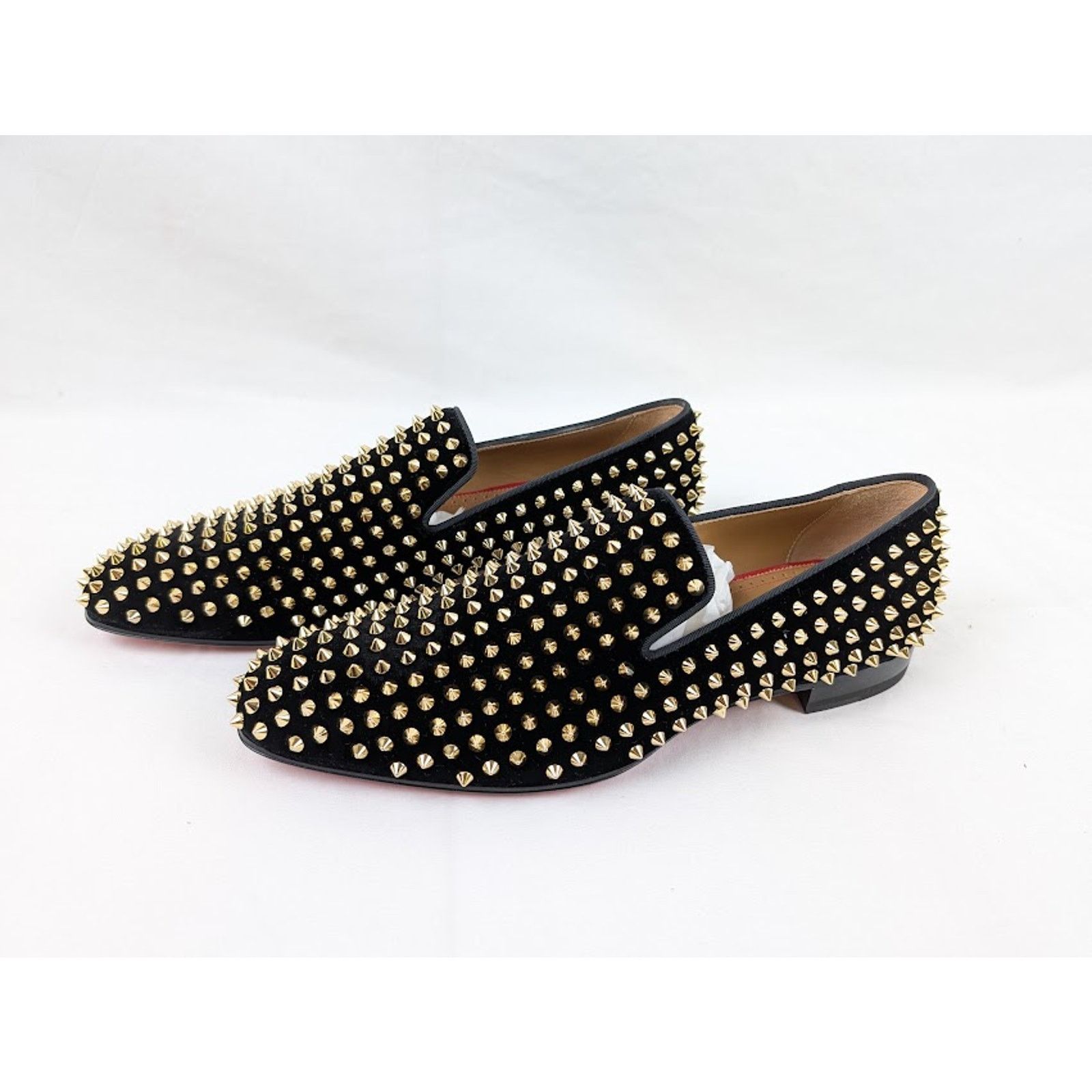 Christian Louboutin o1rshd1 Dandelion Spikes Flat Shoes in Black/Dorado Size US 10.5 / EU 43-44 - 10 Thumbnail