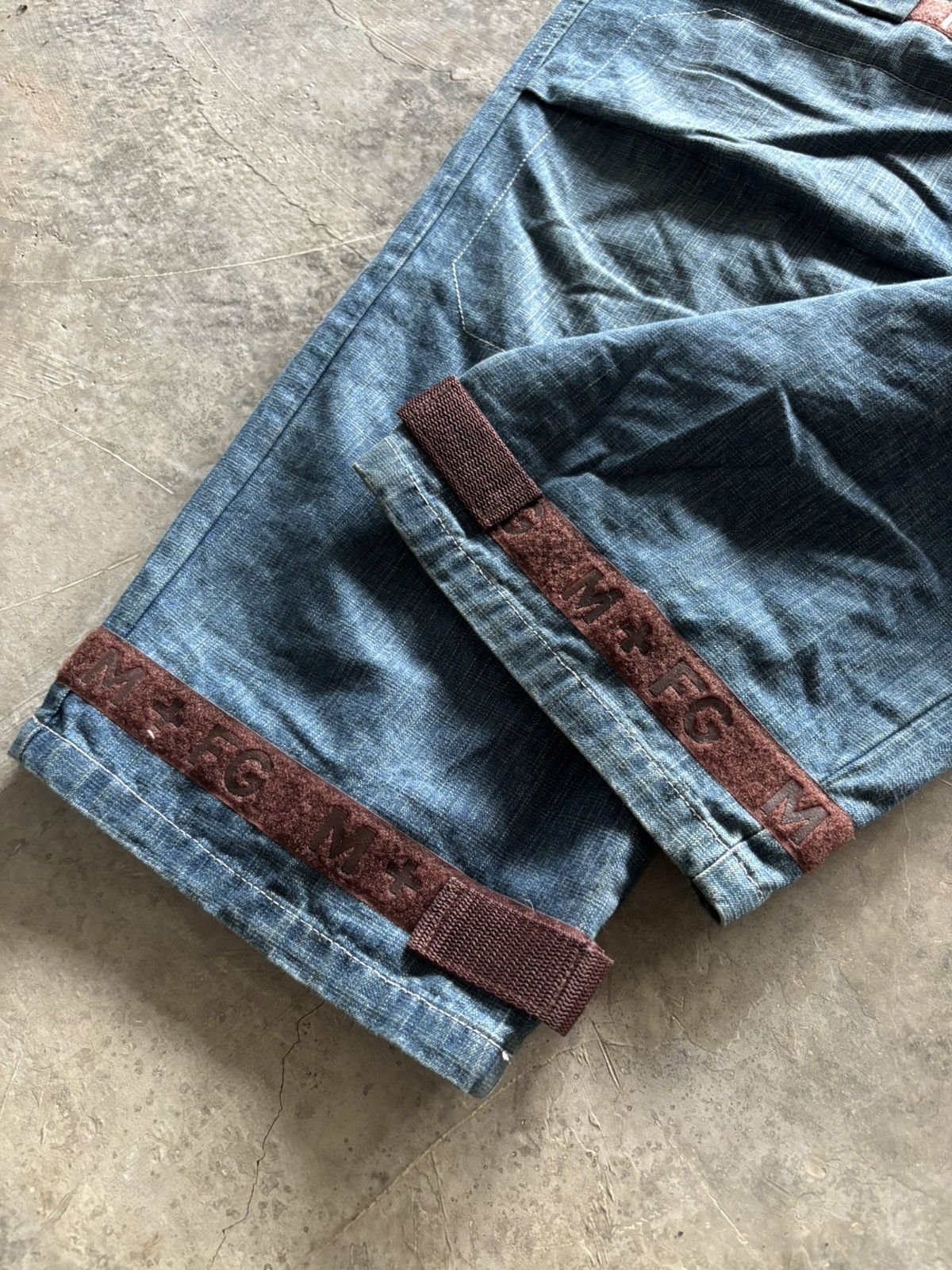 Marithe + Francois Girbaud RARE MFG marithe francois girbaud BAGGY STRAP WIDE LEG JEANS Size US 35 - 17 Thumbnail