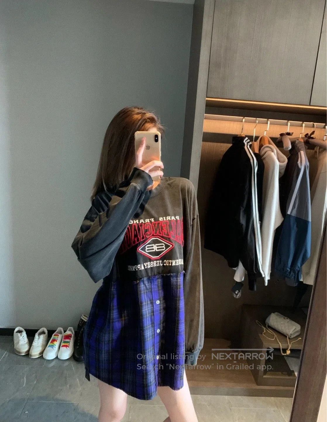 Balenciaga Balenciaga Batman Embroidery Plaid Shirt. Size US M / EU 48-50 / 2 - 5 Thumbnail