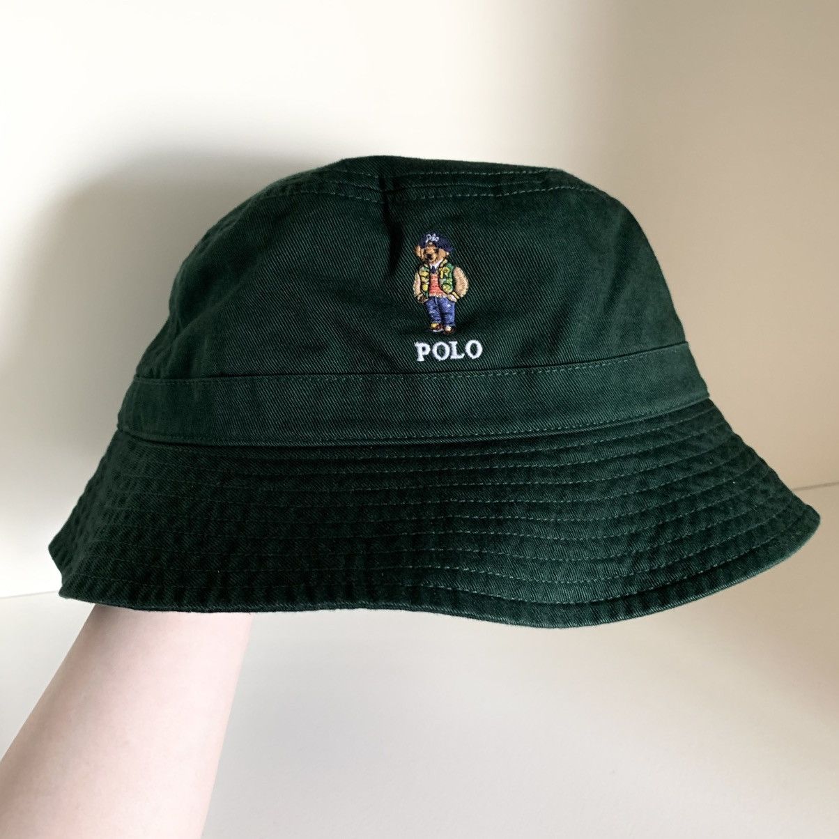 Polo Ralph Lauren Ralph Lauren 100% cotton bear embroidered bucket hat small Size ONE SIZE - 1 Thumbnail