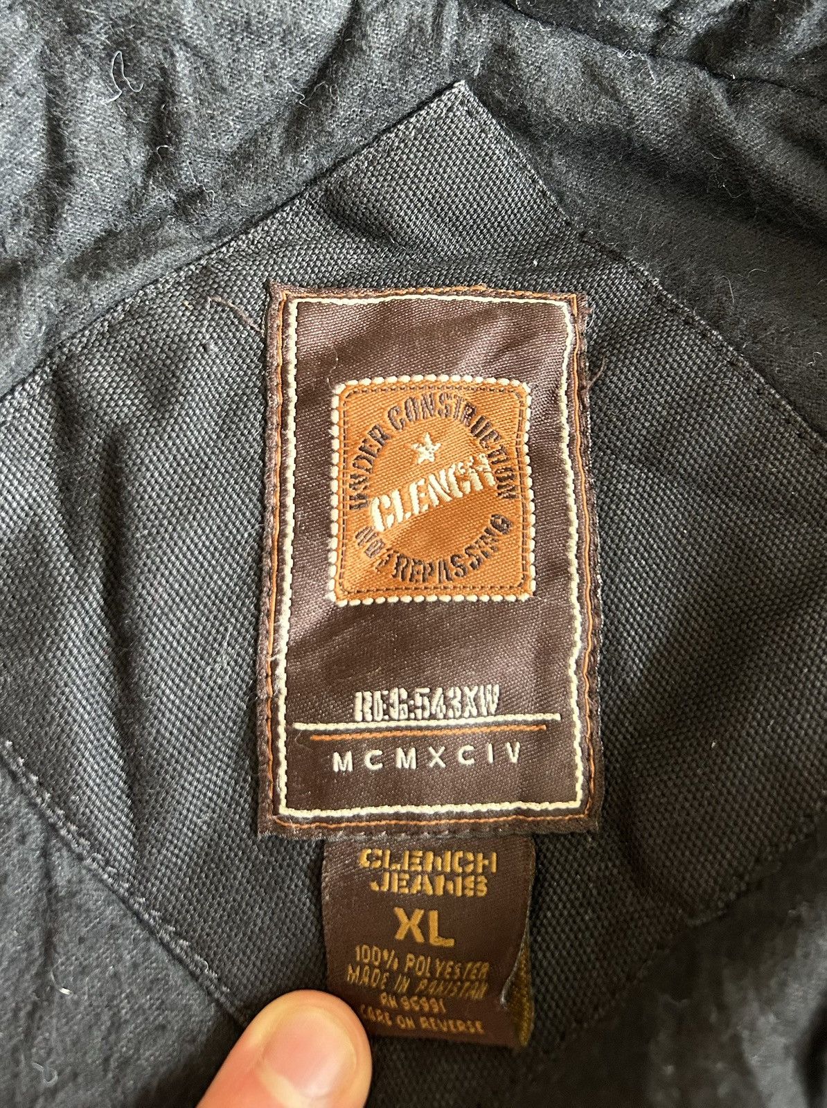 Clench Vintage Clench Work Jacket XL - Boxy Canvas Hoodie Size US XL / EU 56 / 4 - 5 Thumbnail