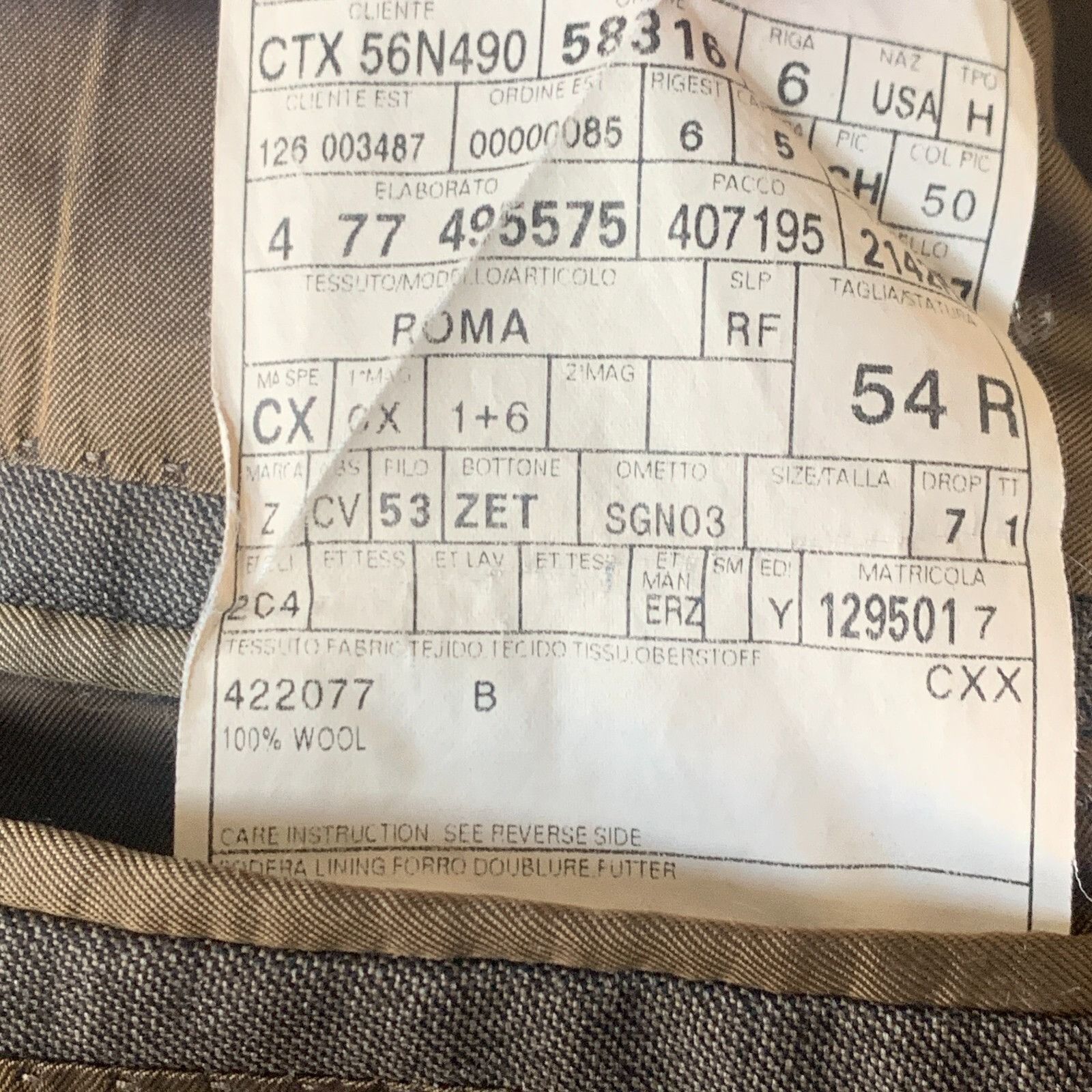 Ermenegildo Zegna Ermenegildo Zegna Sport Coat Men's 44 R Brown Suit Jacket Wo Size 44R - 15 Thumbnail