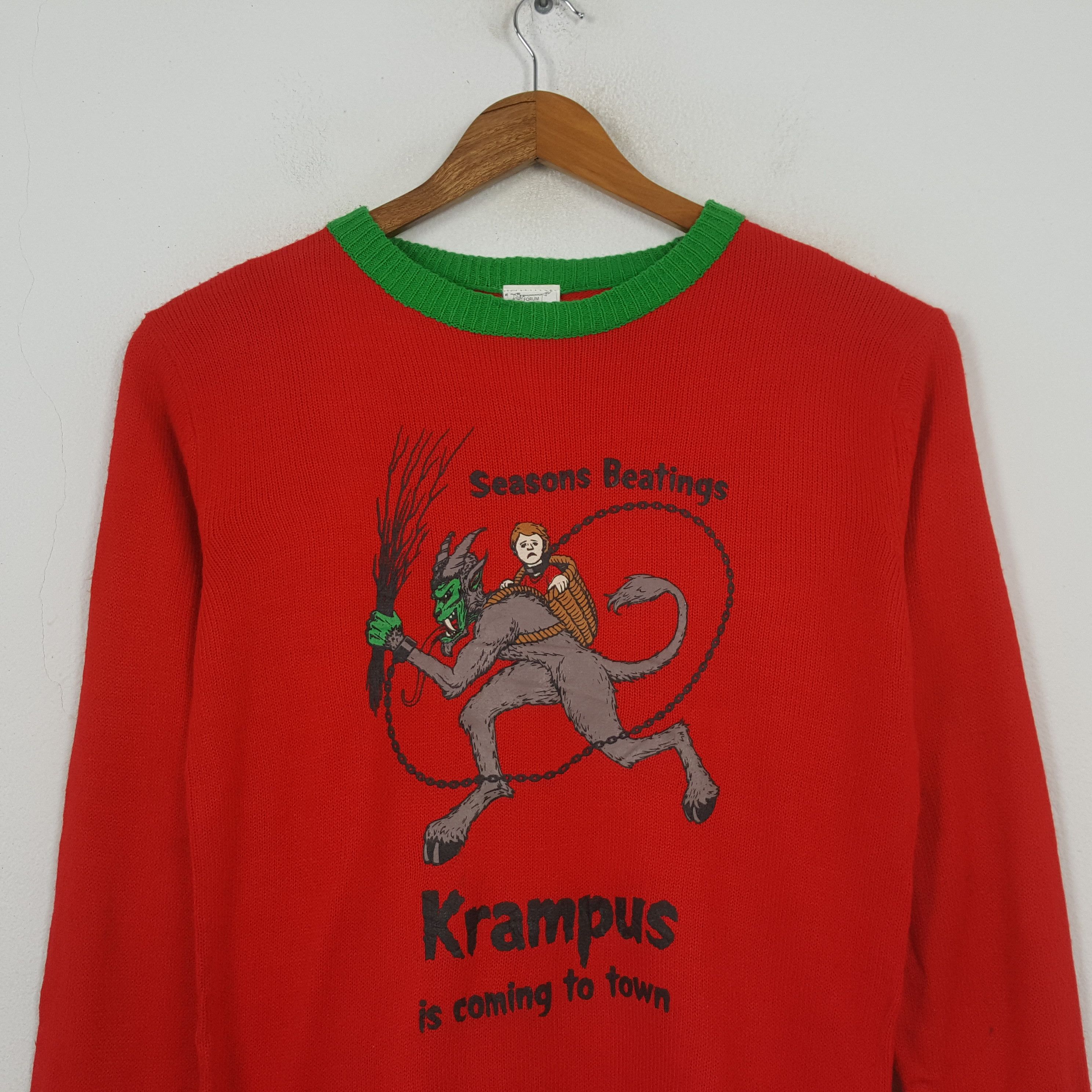 Vintage Vintaga Krampus Season Beanting Brand Sweatshirt RR5 Size US M / EU 48-50 / 2 - 2 Thumbnail