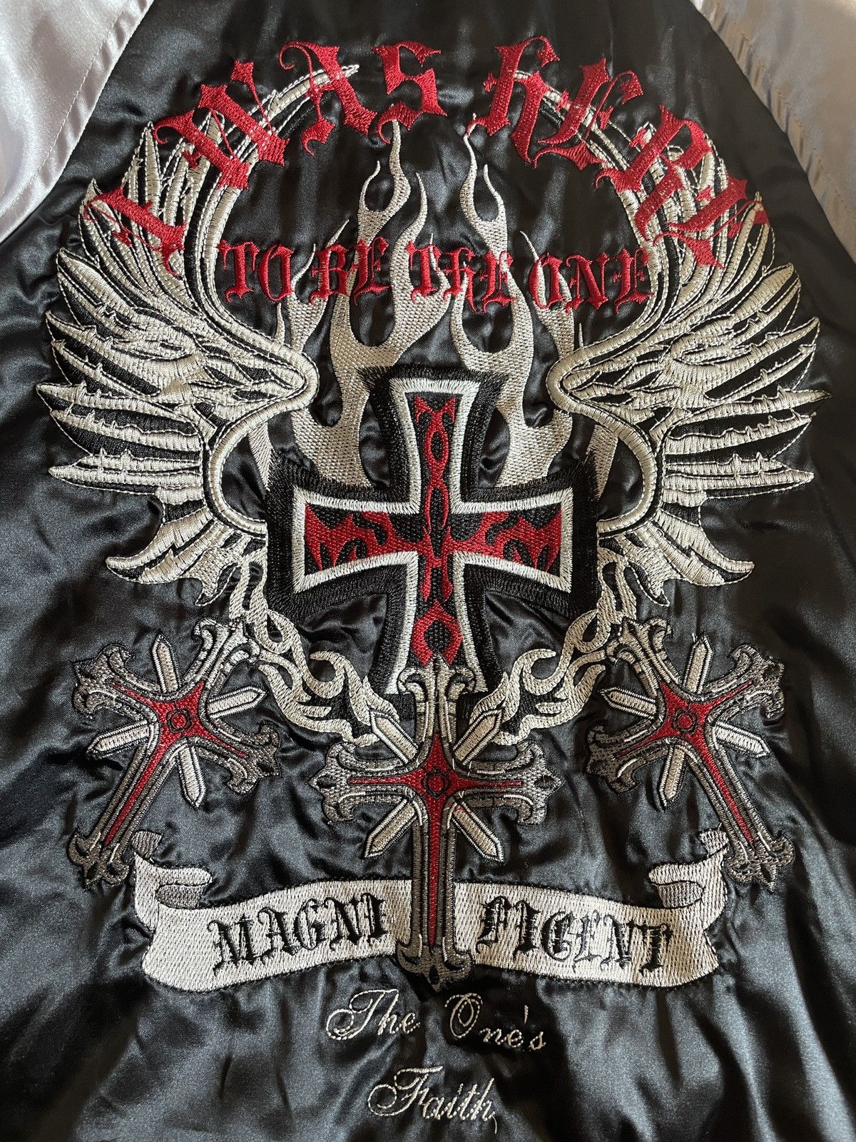 If Six Was Nine 2000s Riot Japanese archive Cross Embroidery Sukajan Jacket Size US M / EU 48-50 / 2 - 7 Thumbnail