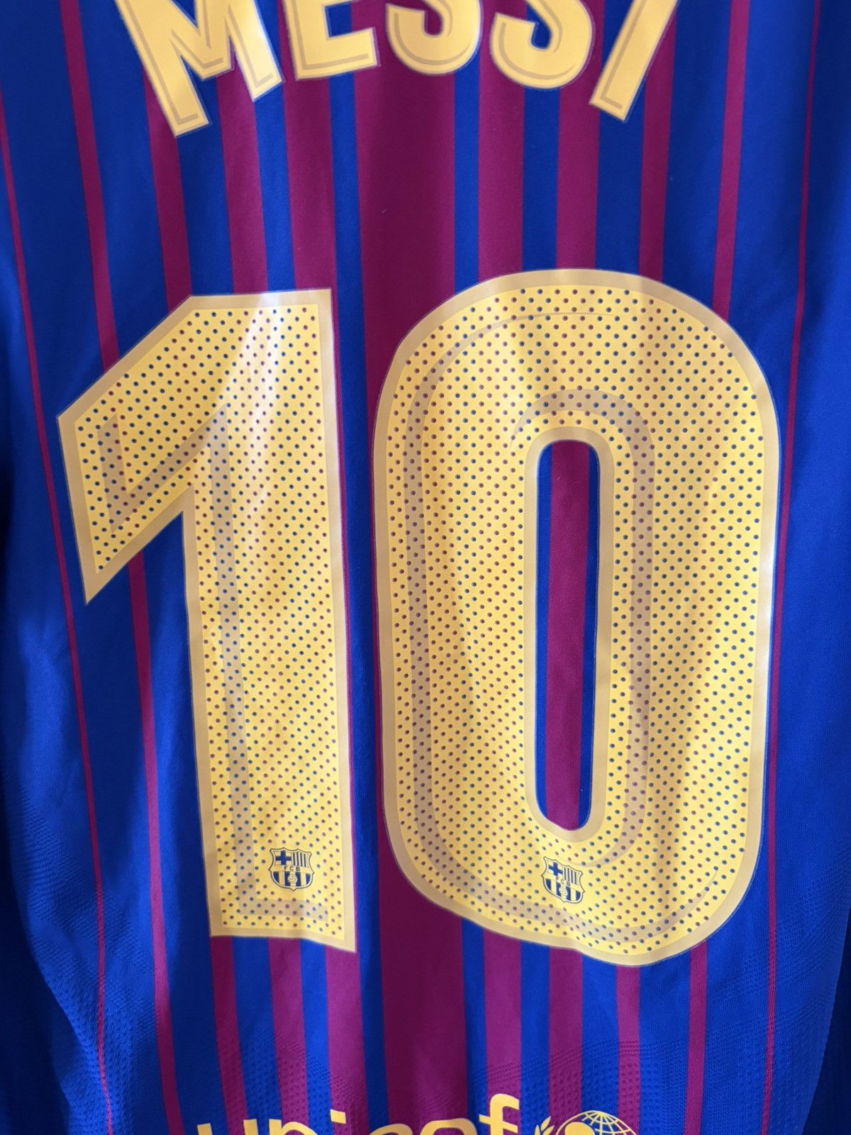 Barcelona nike 2017/2018 domowa Messi meczowa Aeroswift — zdjęcie 3