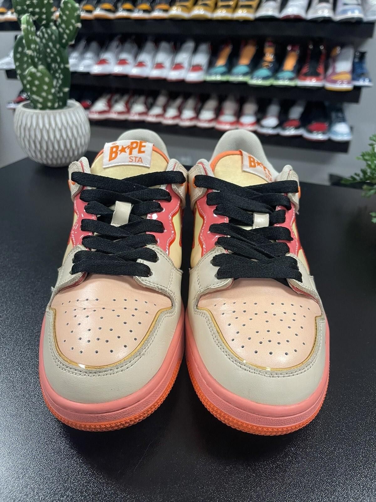 Bape Size 8 - A Bathing Ape Bapesta Orange 1130191003 Size US 8 / EU 41 - 2 Thumbnail