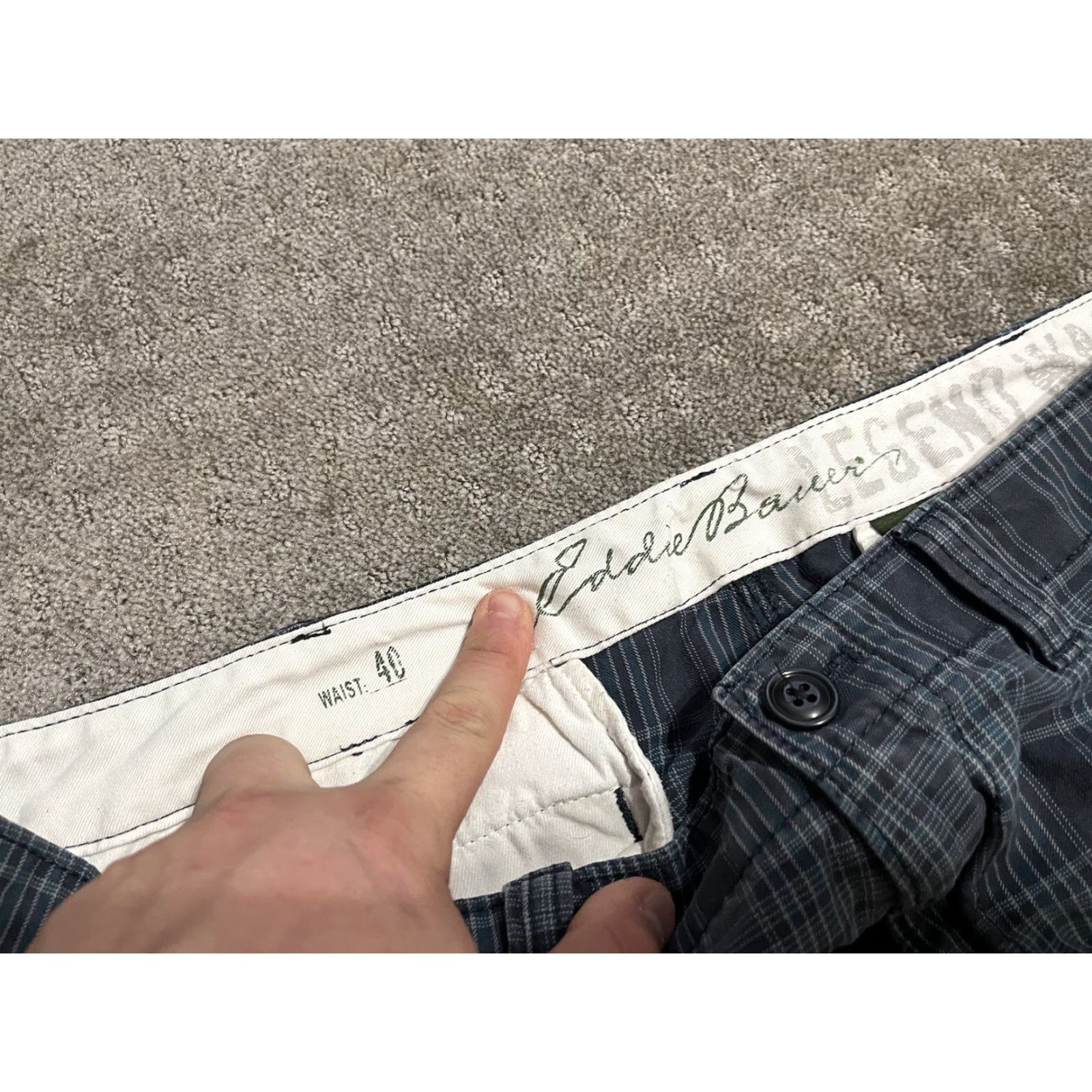 Eddie Bauer Eddie Bauer Shorts Size 40 Plaid Blue 9” Inseam Pockets Size US 40 / EU 56 - 3 Thumbnail