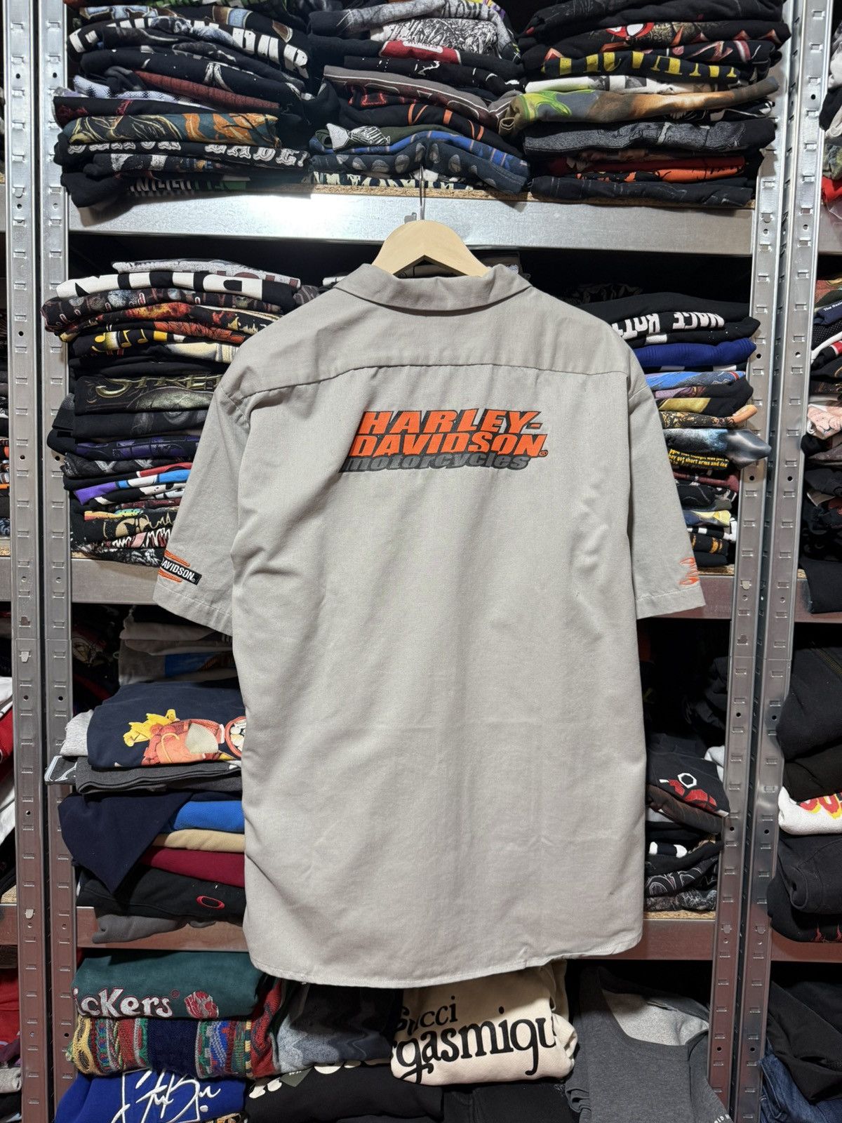 Harley Davidson Vintage 00s Harley Davidson Racing Button Short Sleeve Shirt Size US XXL / EU 58 / 5 - 2 Thumbnail