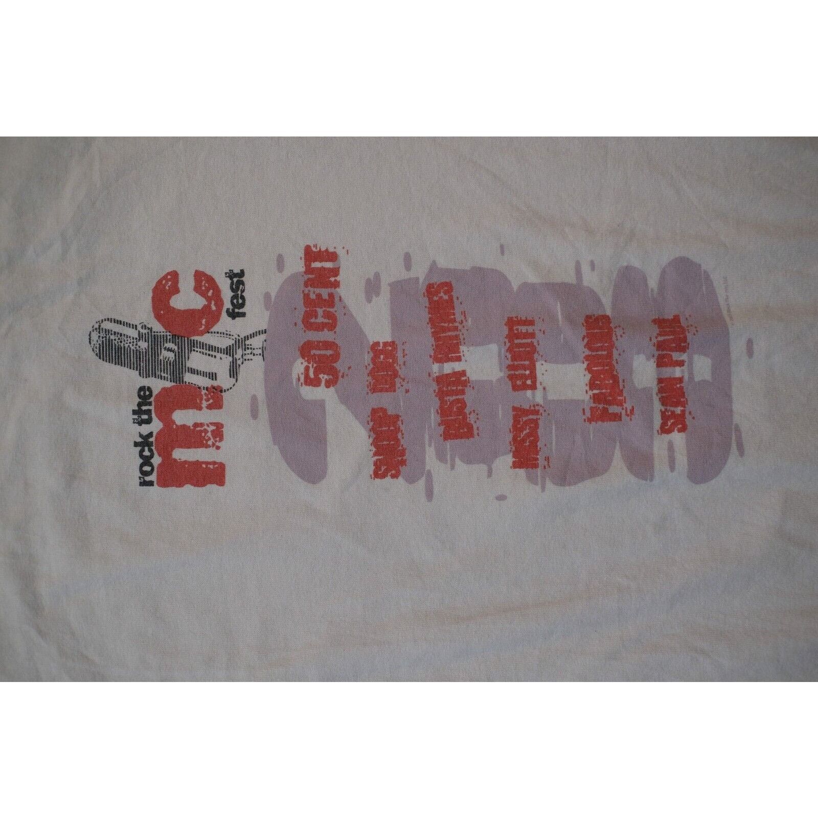 Anvil Vintage 2003 Anvil 50 Cent Rock Mic Fest Shirt XL White RARE Size US XL / EU 56 / 4 - 8 Thumbnail