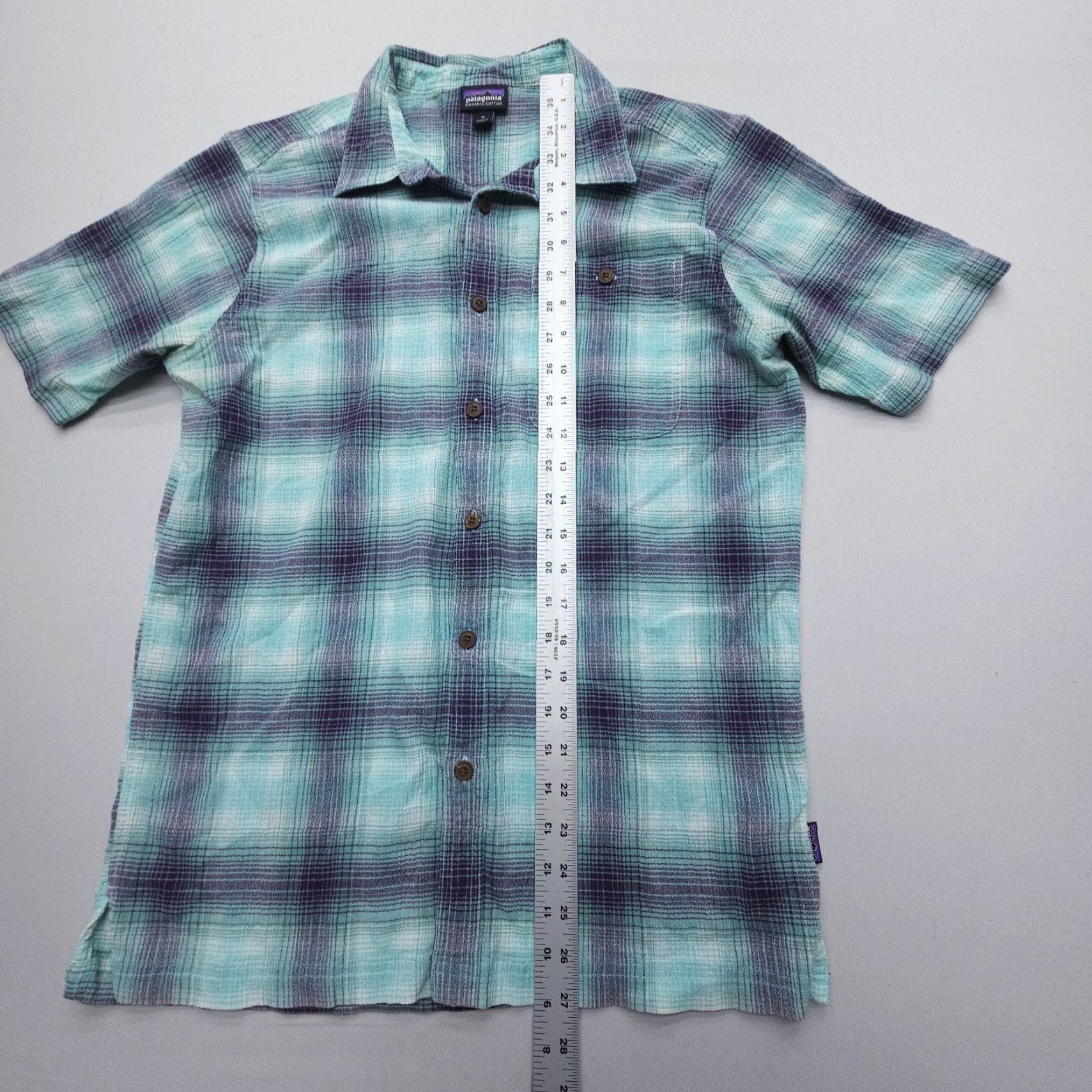 Patagonia Patagonia A/C Shirt Mens Medium Blue Plaid Gauze Organic Cotton Light Size US M / EU 48-50 / 2 - 6 Thumbnail