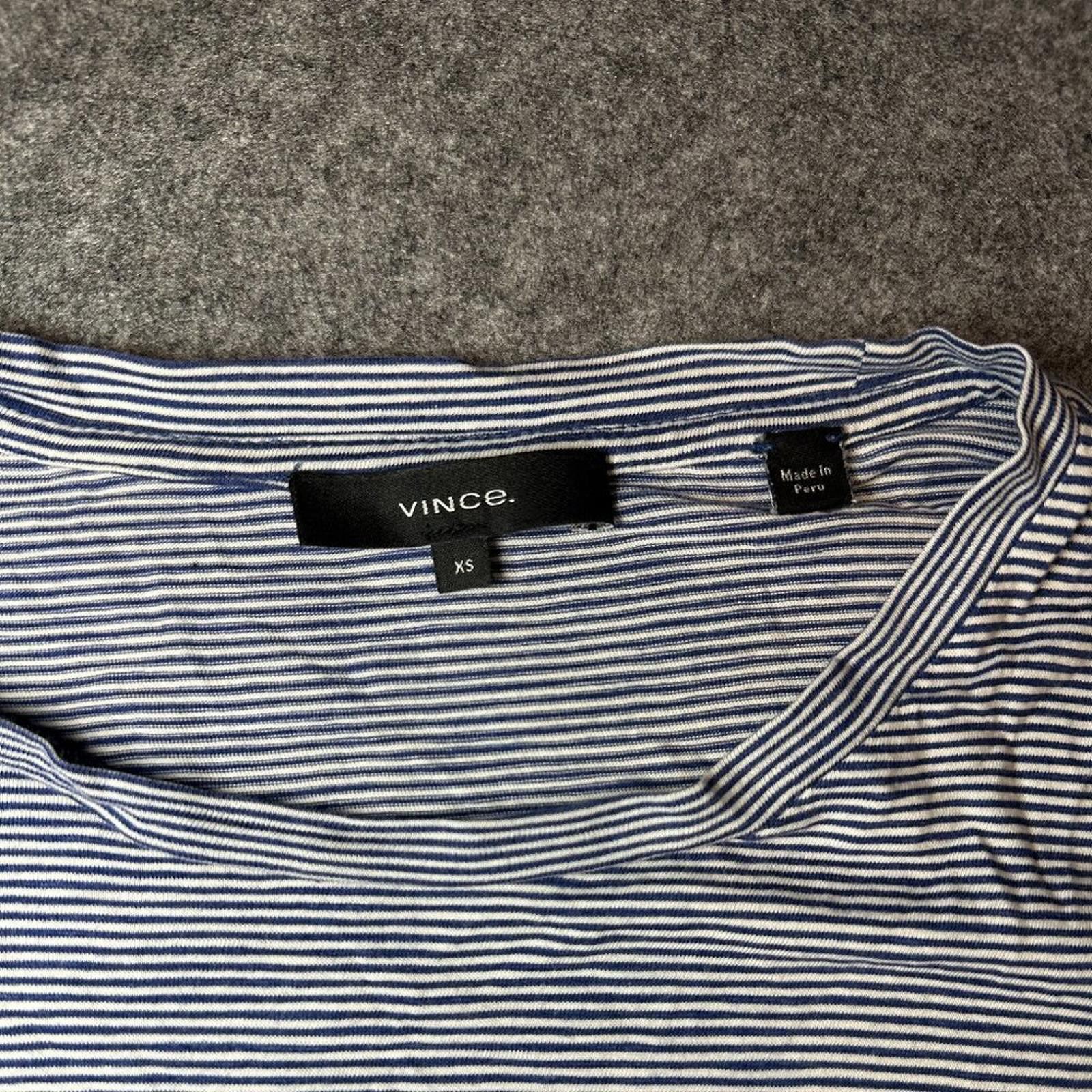 Vince Vince Men’s Striped T-Shirt – Size XS – Soft Cotton Blend Size US XS / EU 42 / 0 - 4 Thumbnail