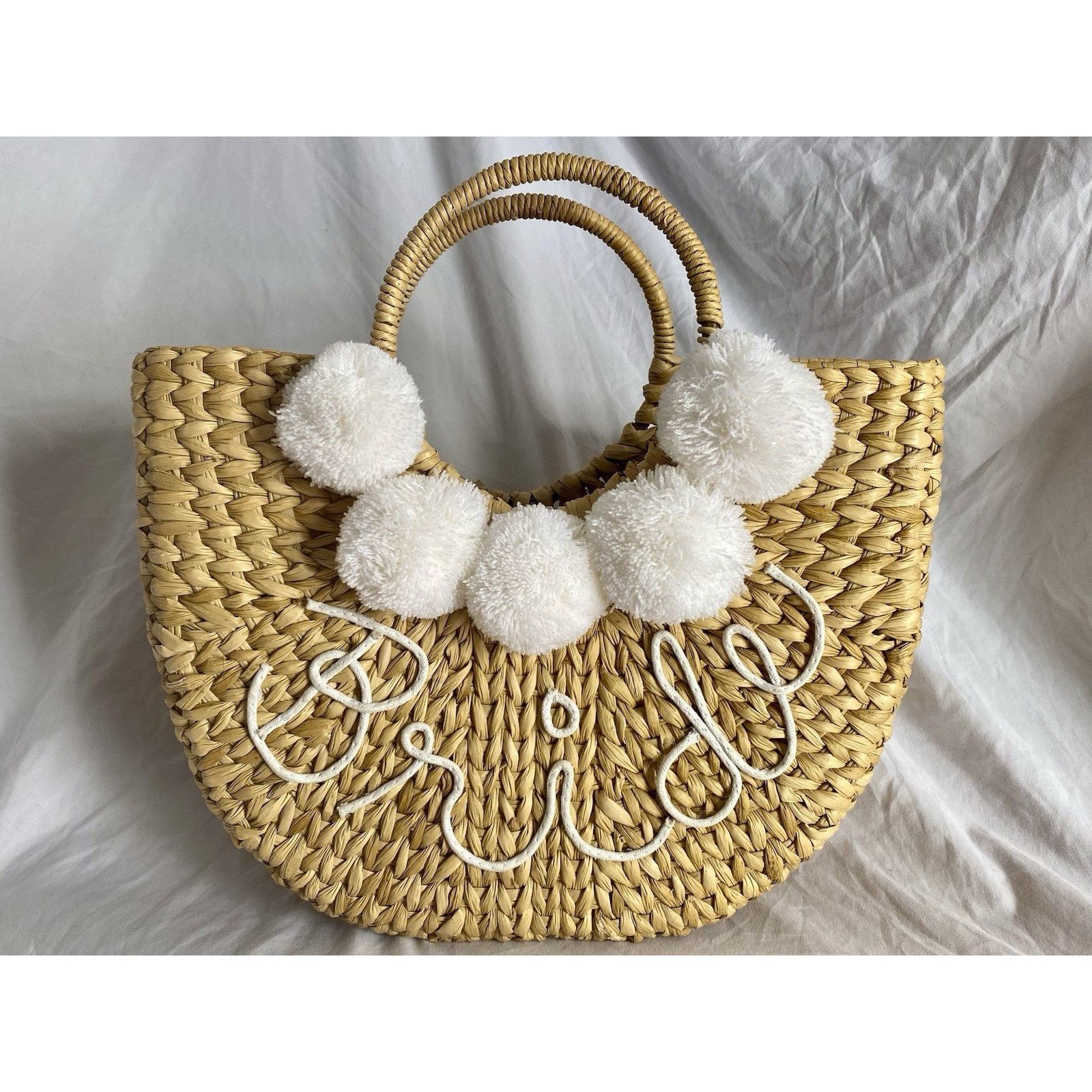 Other Woven Bride Tote Bag Wedding Large Semi-Circle Size ONE SIZE - 1 Thumbnail
