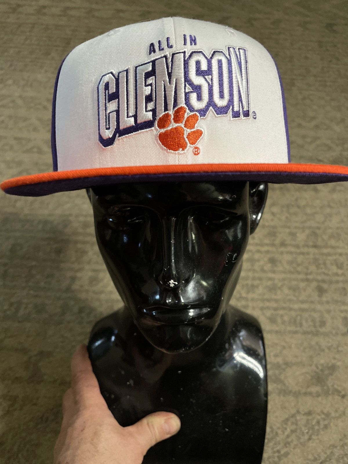 NCAA × Nike Clemson Tigers university SnapBack Hat ALL IN CAP vintage 🐅 Size ONE SIZE - 2 Thumbnail