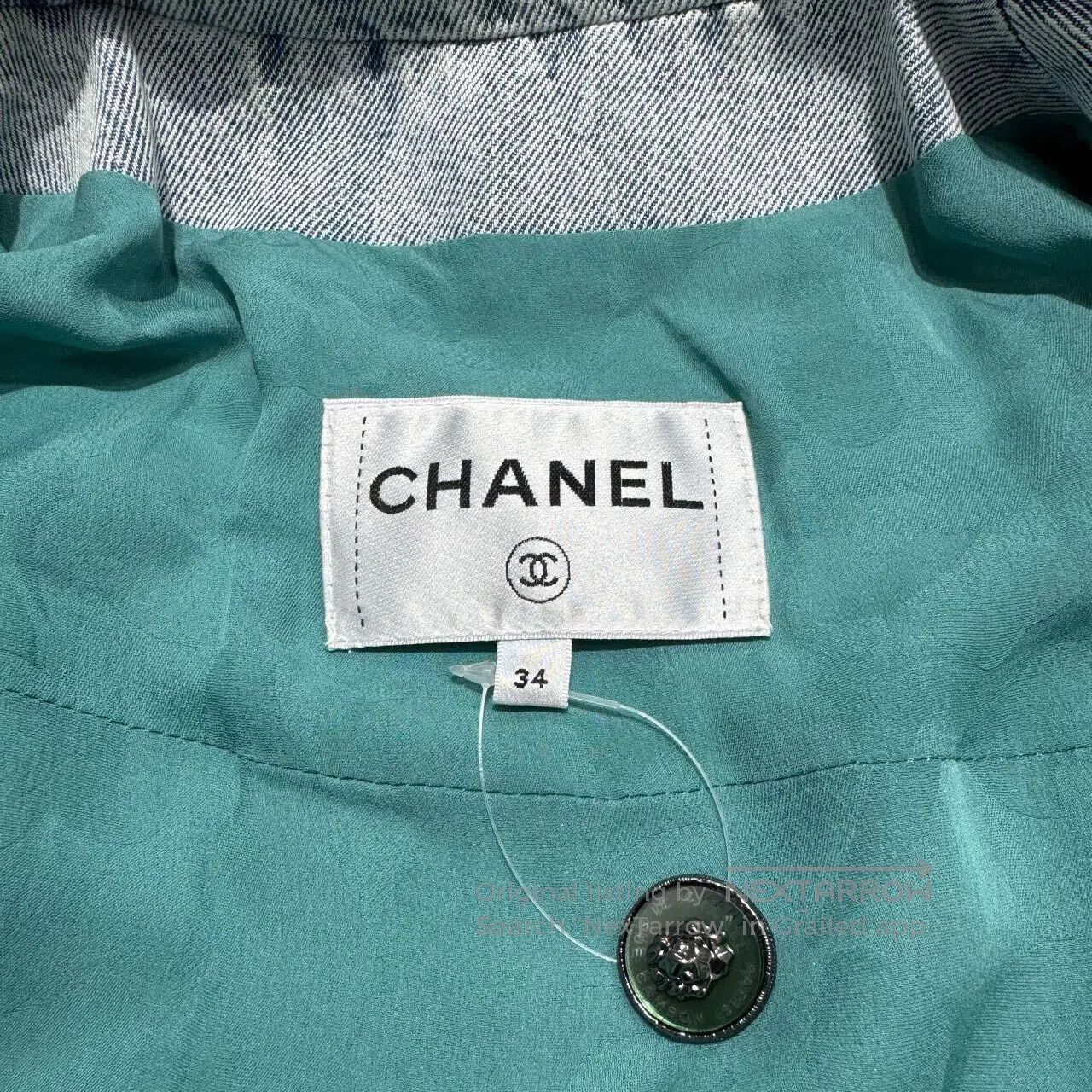 Chanel Chanel Men's size, woven, denim patchwork jacket| Size US XXS / EU 40 - 5 Thumbnail