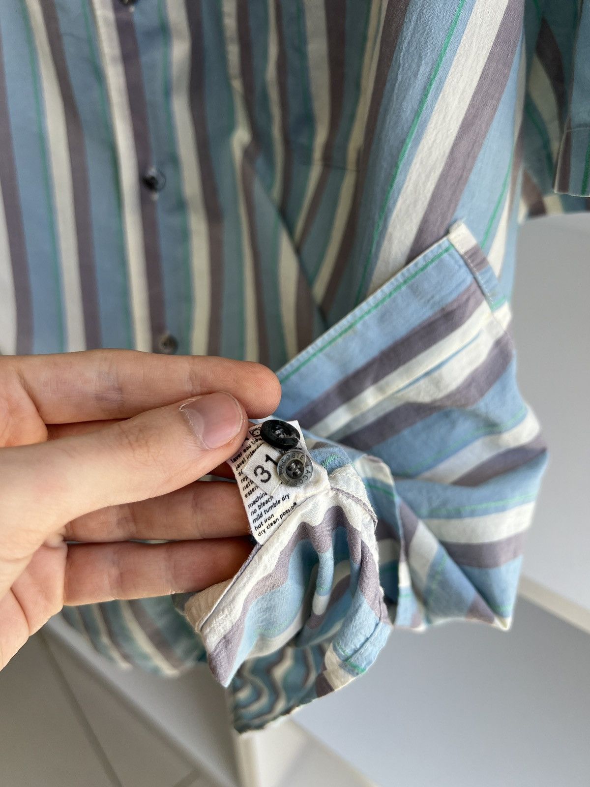 Lacoste × Vintage Vintage Lacoste Stripped Short sleeve Shirt Size US XL / EU 56 / 4 - 11 Thumbnail