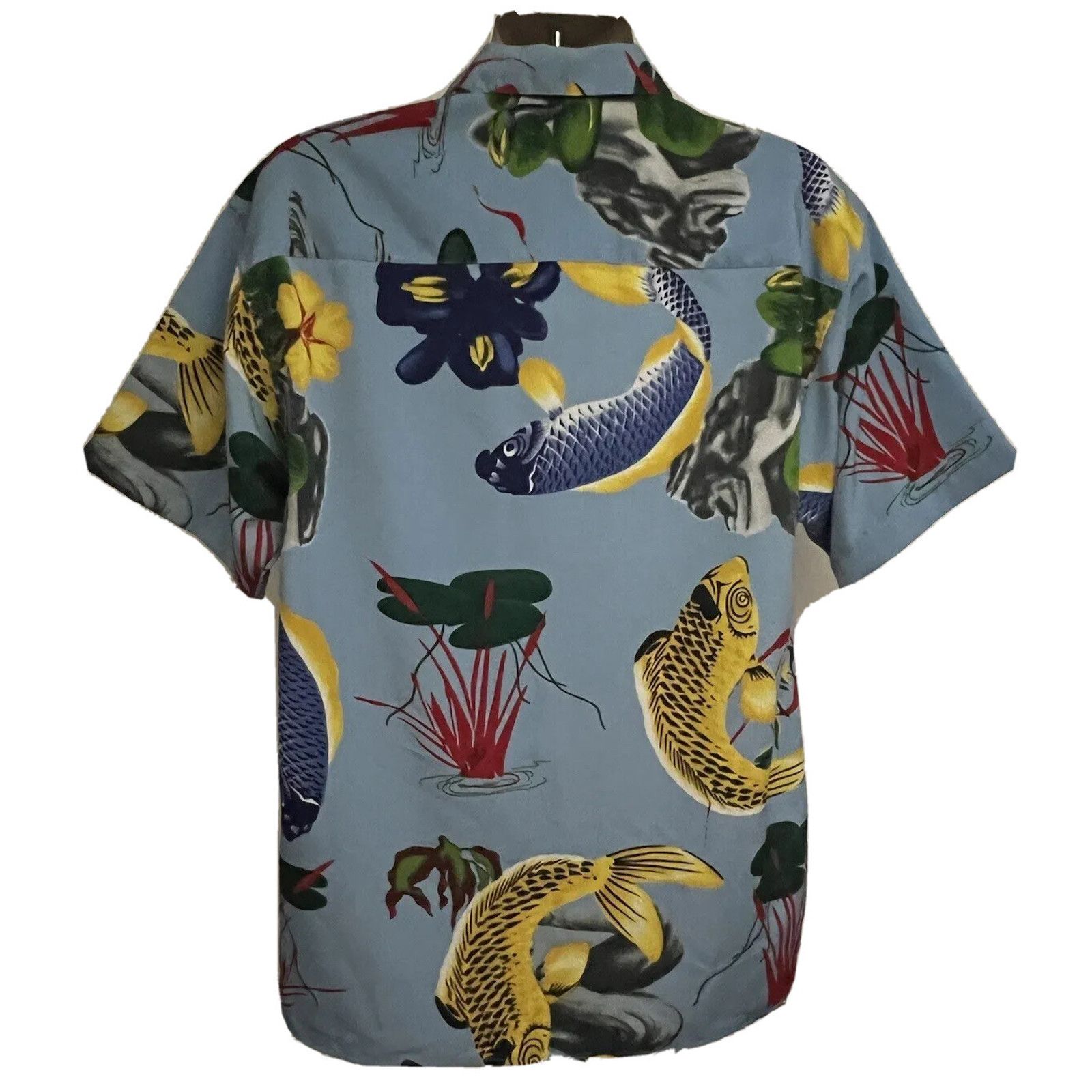 Koman Koman Blue Vintage Hawaiian Koi Fish Button Shirt M Pocket Size US M / EU 48-50 / 2 - 3 Thumbnail