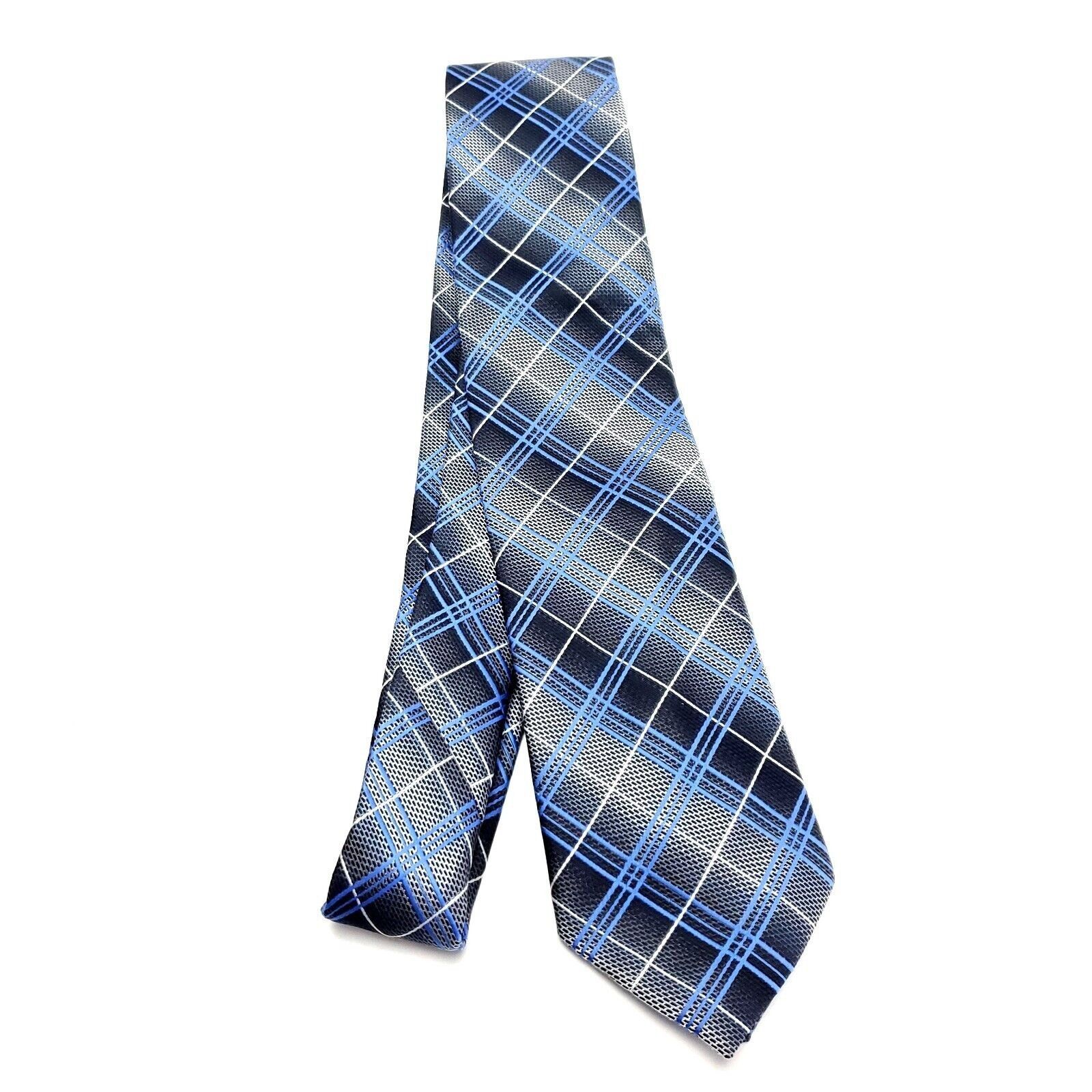 Croft & Barrow Croft & Barrow Blue Black Polyester Tie Woven Wide Regimenta Size ONE SIZE - 6 Thumbnail