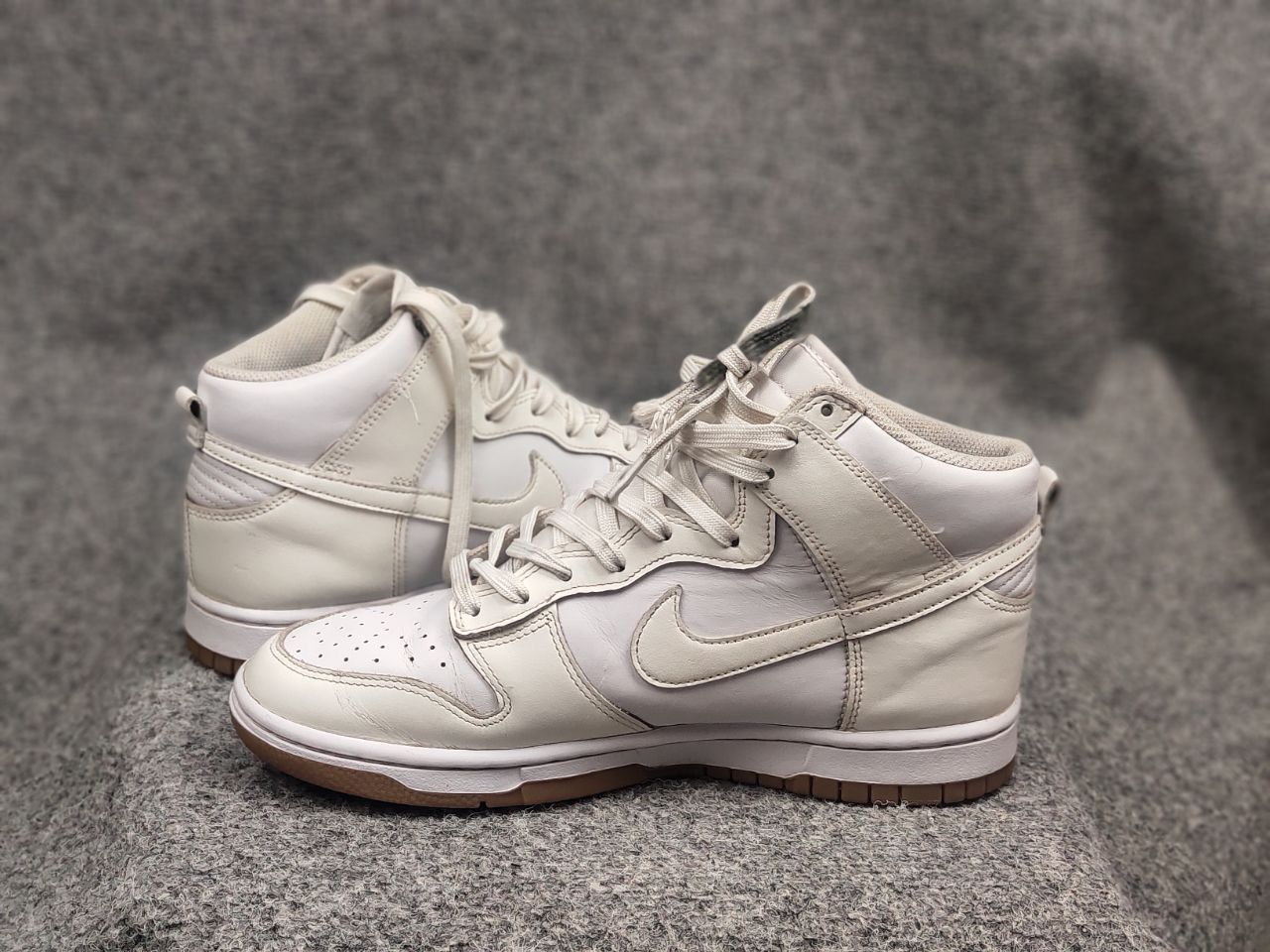 Nike Nike Dunk High Sail Gum Leather White Sneakers Vintage Style Size US 7.5 / EU 40-41 - 17 Thumbnail