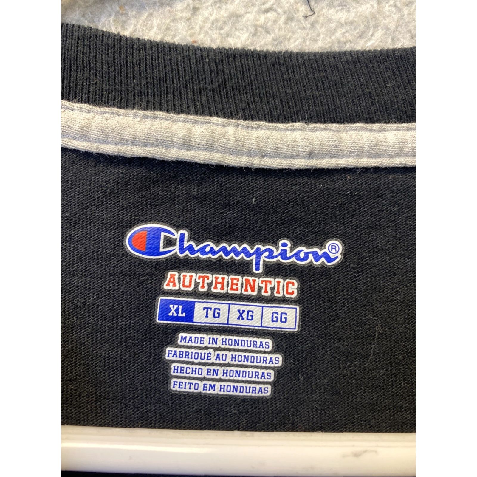 Champion Champion Shirt Unisex Adults XL Black Short Sleeve Cotton Blend 95-2 Classic Size XL / US 12-14 / IT 48-50 - 3 Thumbnail