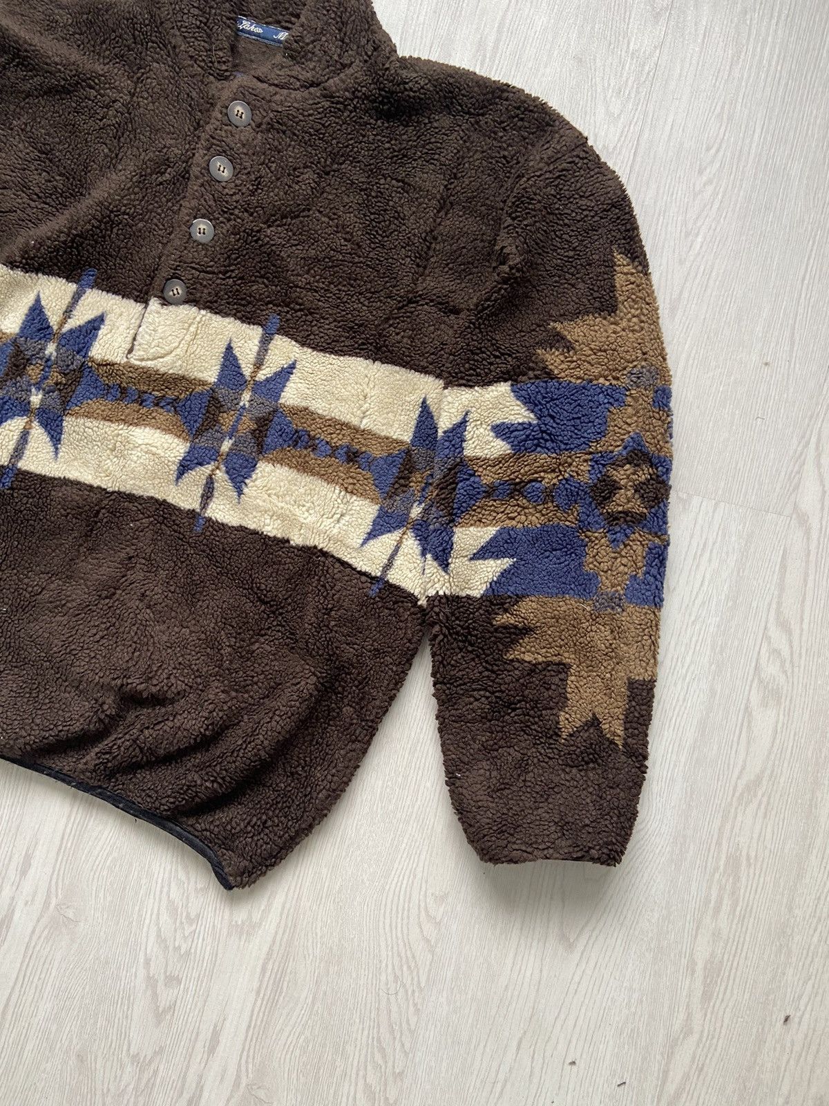 Aztech Mountain Vintage 1990’s Muskako Ortega Native Fleece Sweater Size US L / EU 52-54 / 3 - 3 Thumbnail