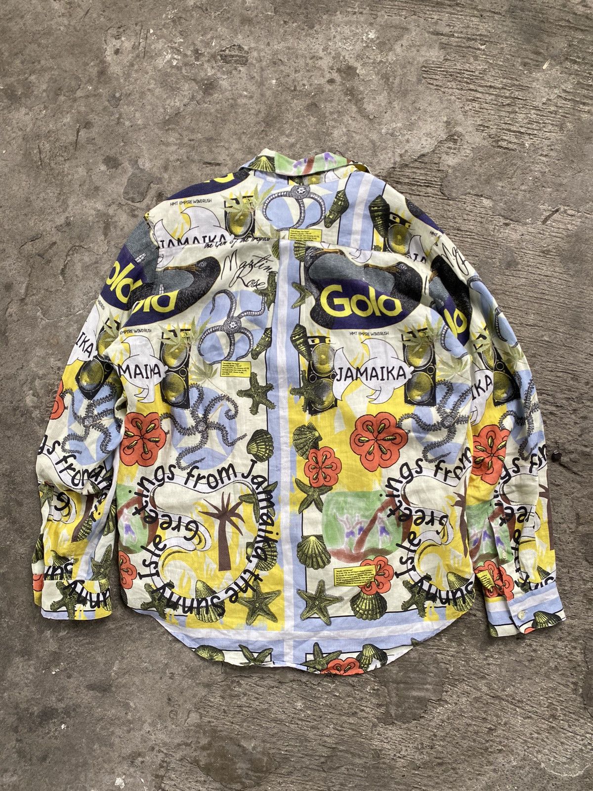 Martine Rose Martine Rose Jamaika Printed Linen Shirt Size US M / EU 48-50 / 2 - 7 Thumbnail