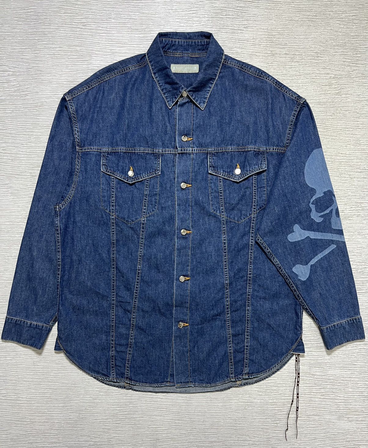 Mastermind World Mastermind World Dyed Logo Lightweight Denim Shirt Size US XS / EU 42 / 0 - 4 Thumbnail