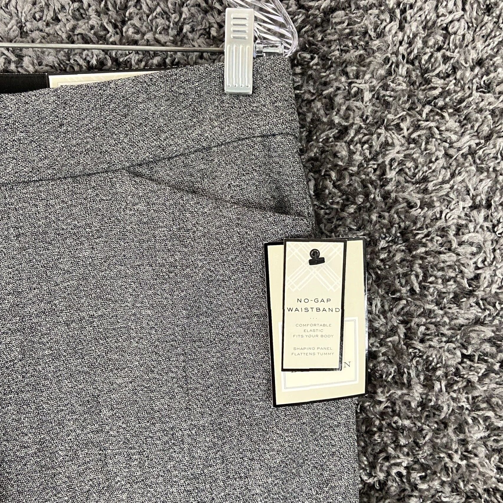 Vintage NEW Dana Buchman Women's Dress Pants Curvy Trouser Size 10 Straight Leg Gray with Pockets Size 32" / US 10 / IT 46 - 3 Thumbnail