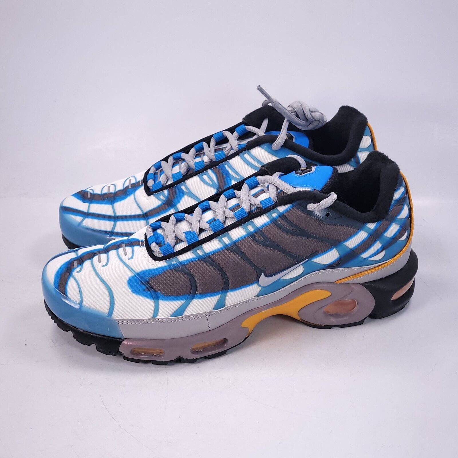 image of Nike Air Max Plus Prm Shoe Mens Size 8 815994-400 White Blue