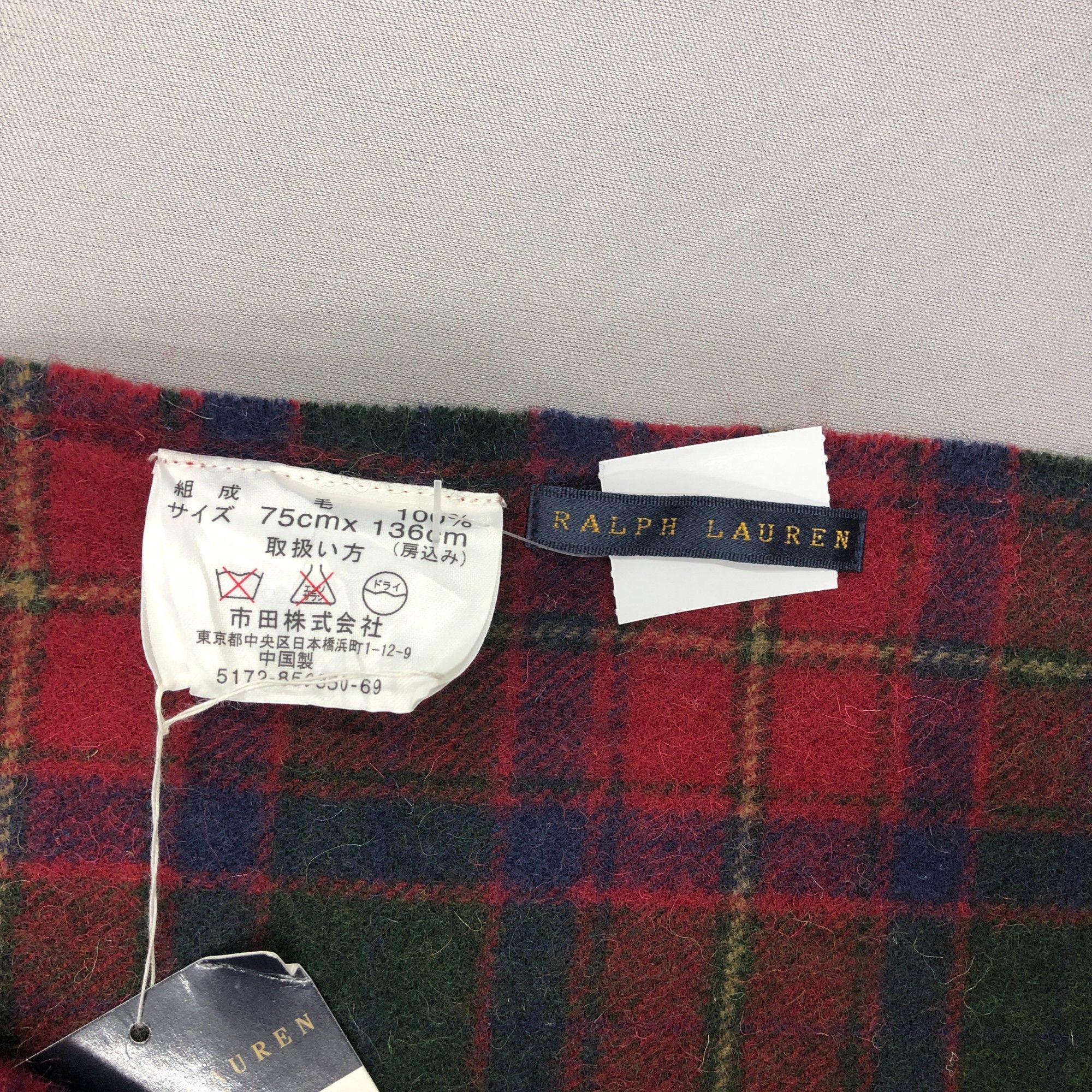 Ralph Lauren Vintage Ralph Lauren Scarf Muffler Wool Plaid Wraps Scarves Size ONE SIZE - 7 Thumbnail