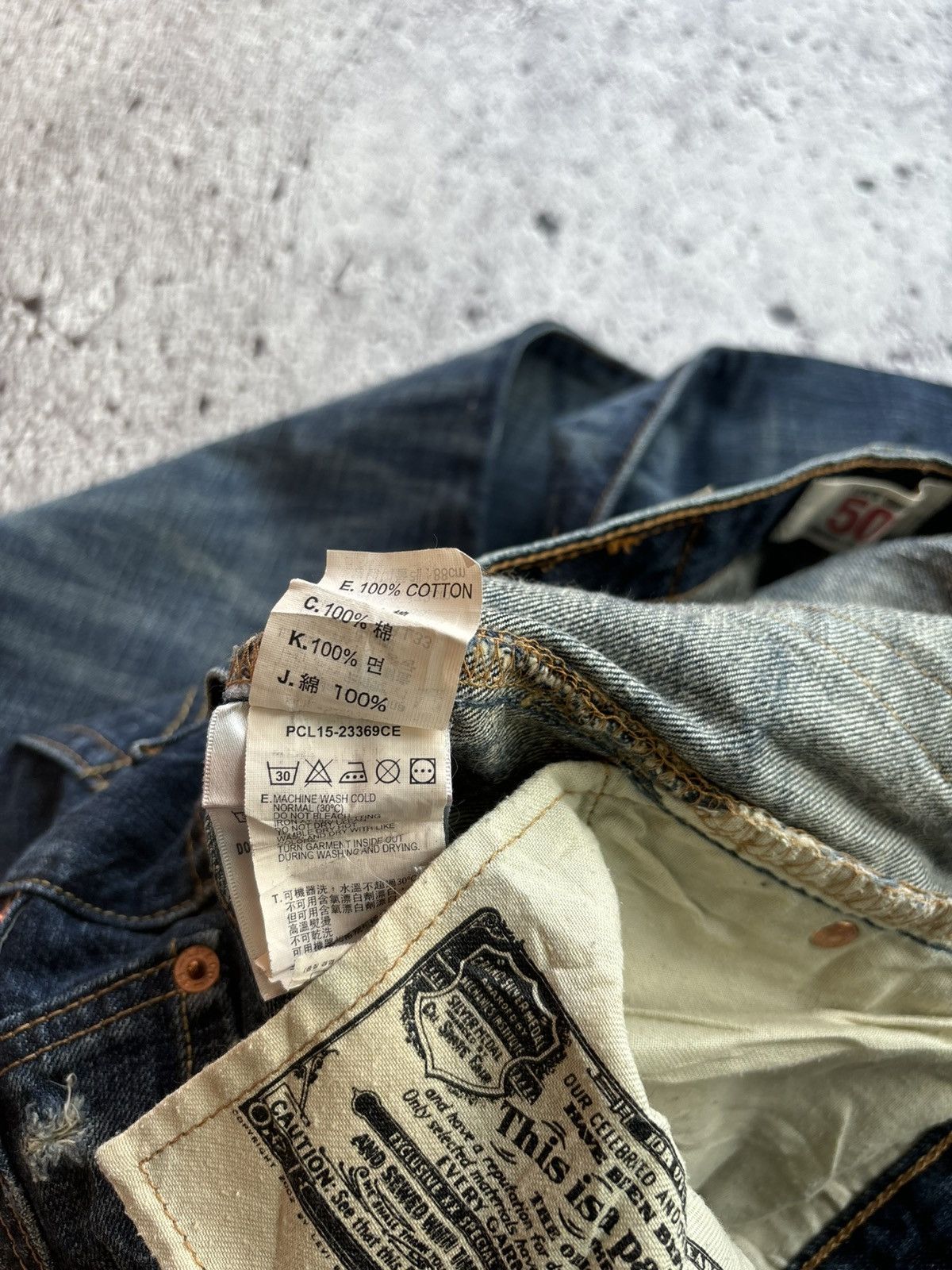 Levi's Levis 501 Distressed Denim style Jeans Size US 28 / EU 44 - 11 Thumbnail