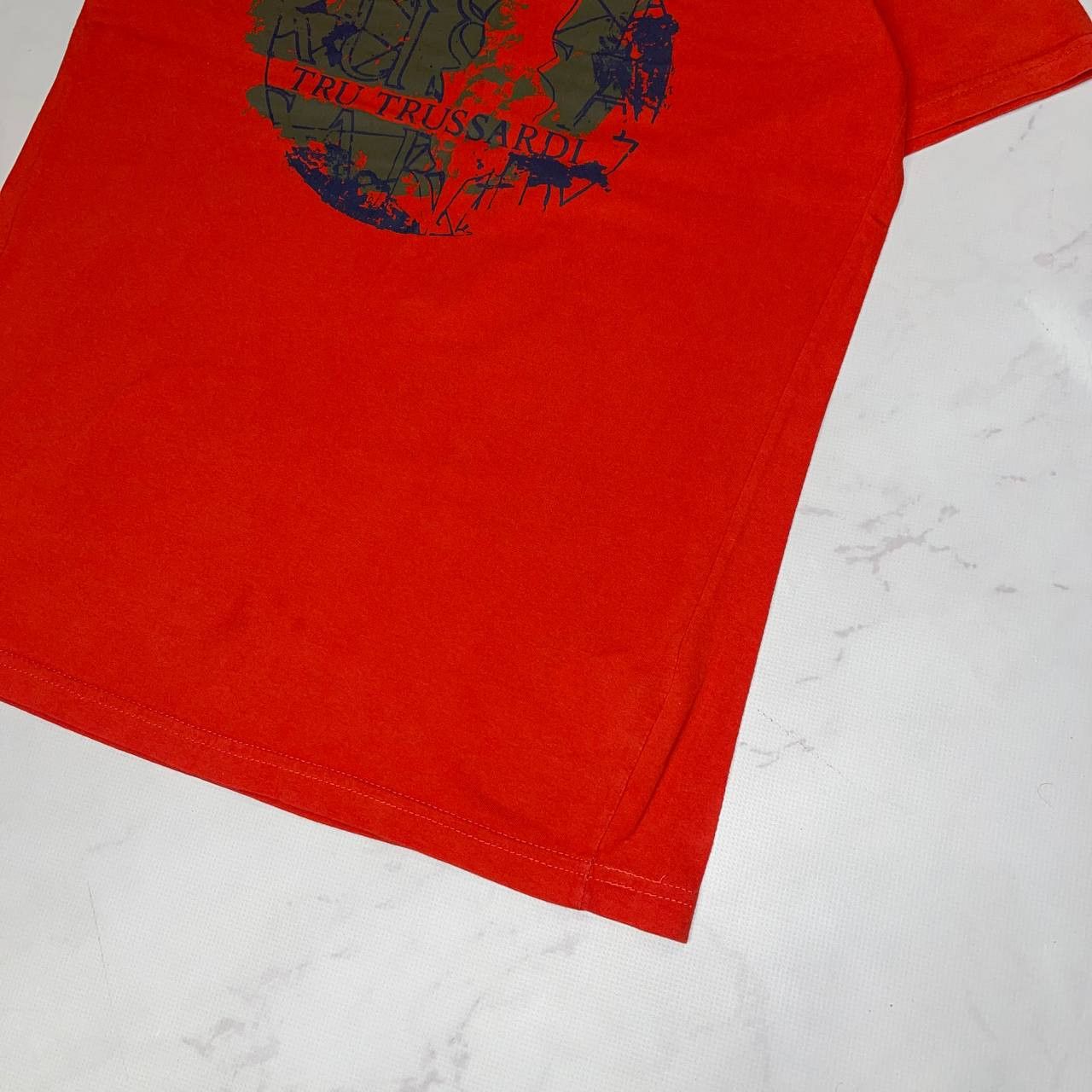 Trussardi Trussardi Big Logo Luxury Short Sleeve T Shirt Red Size S Size US S / EU 44-46 / 1 - 10 Thumbnail