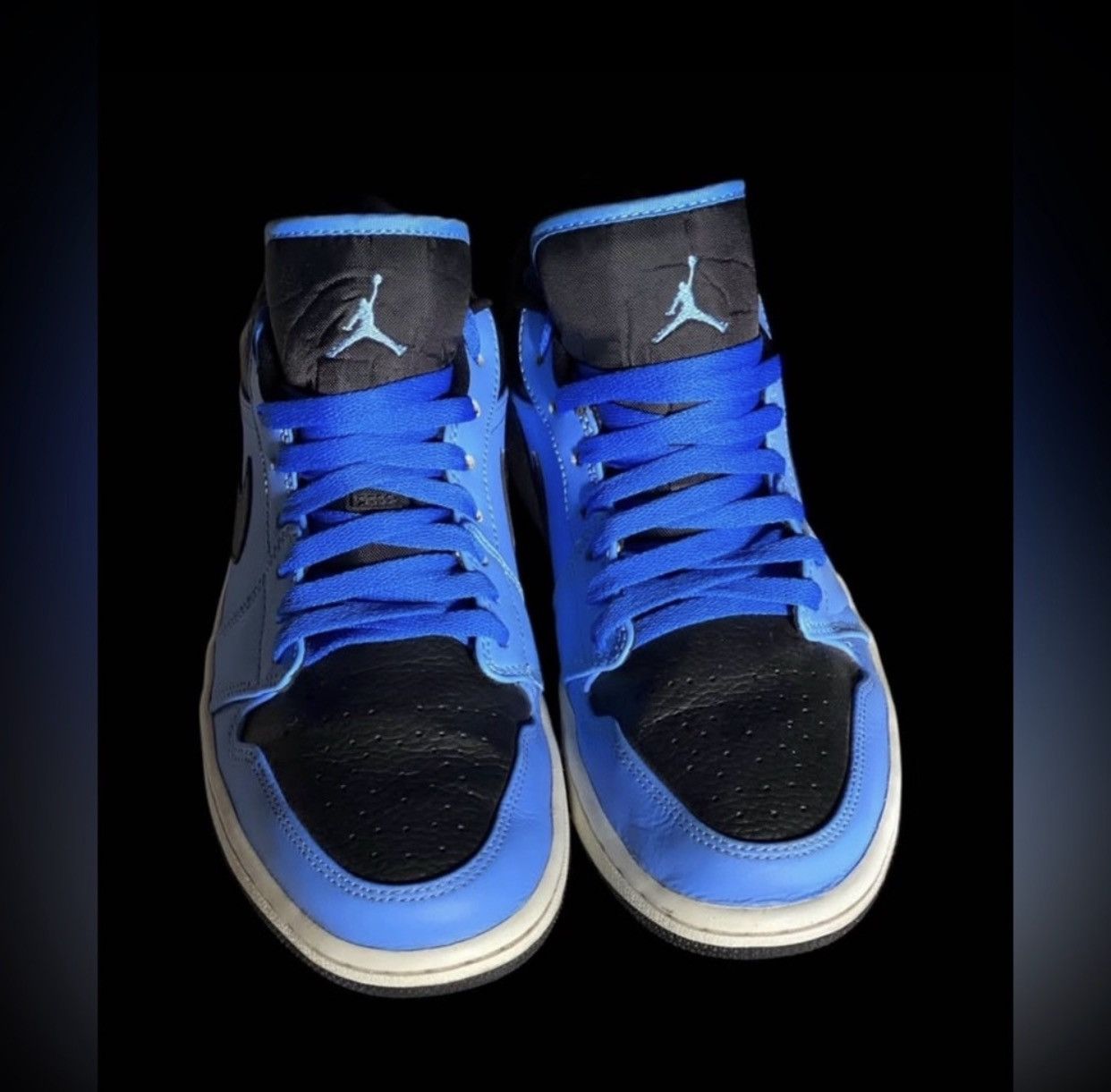 Nike Nike Air Jordan 1 Mid University Blue Black Size 9 Size US 9 / EU 42 - 1 Thumbnail