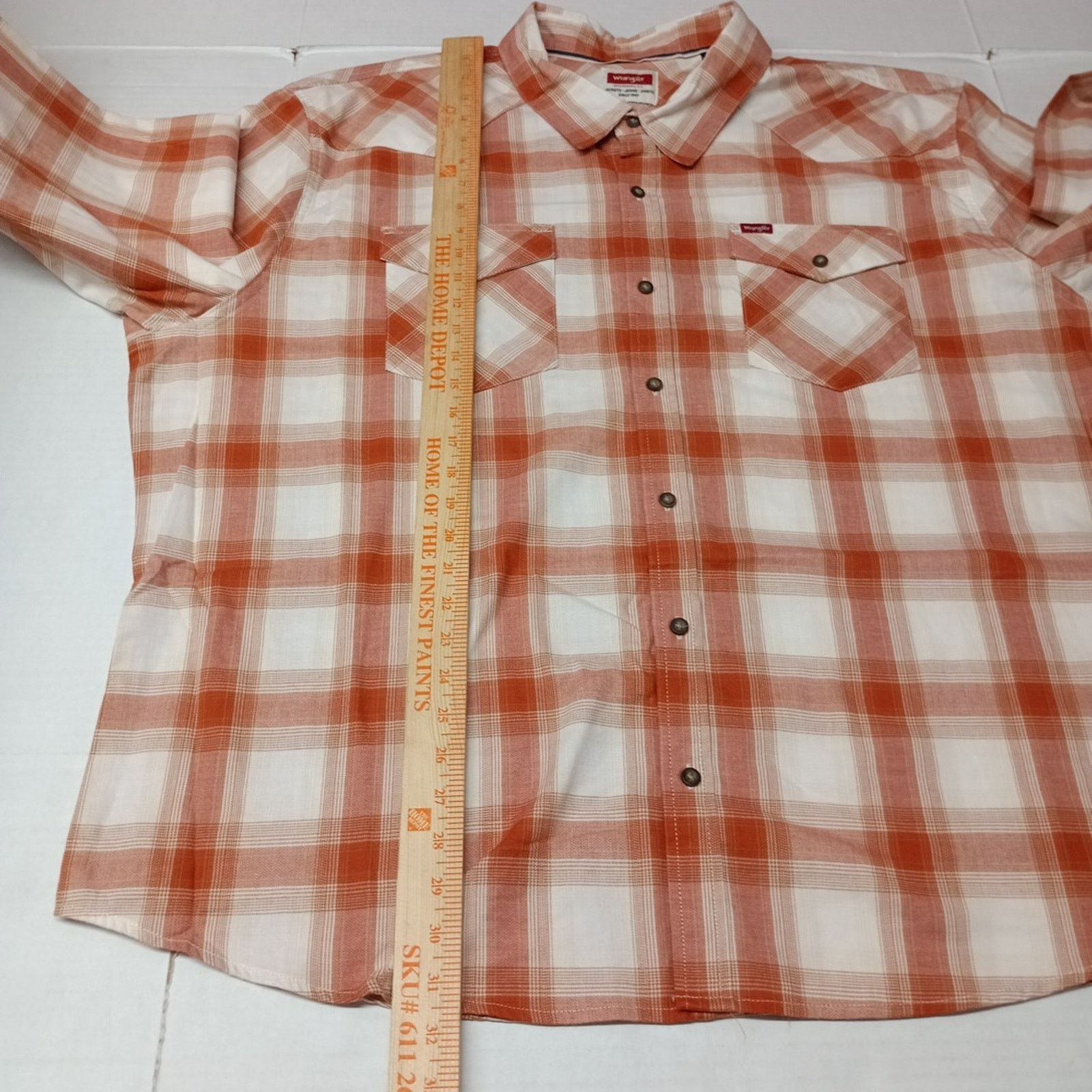 Wrangler Wrangler Cowboy Wash Shirt Men's 3XL Hazel Plaid Twill Woven Size US XXL / EU 58 / 5 - 6 Thumbnail