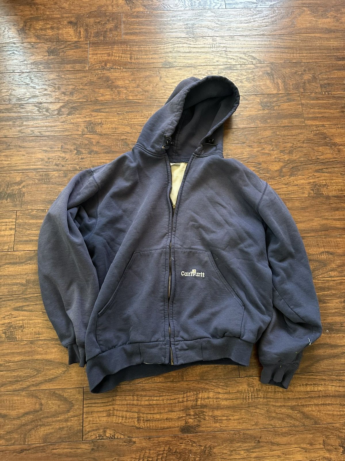 Carhartt vintage carhartt thermal lined zip up hoodie Size US L / EU 52-54 / 3 - 1 Thumbnail