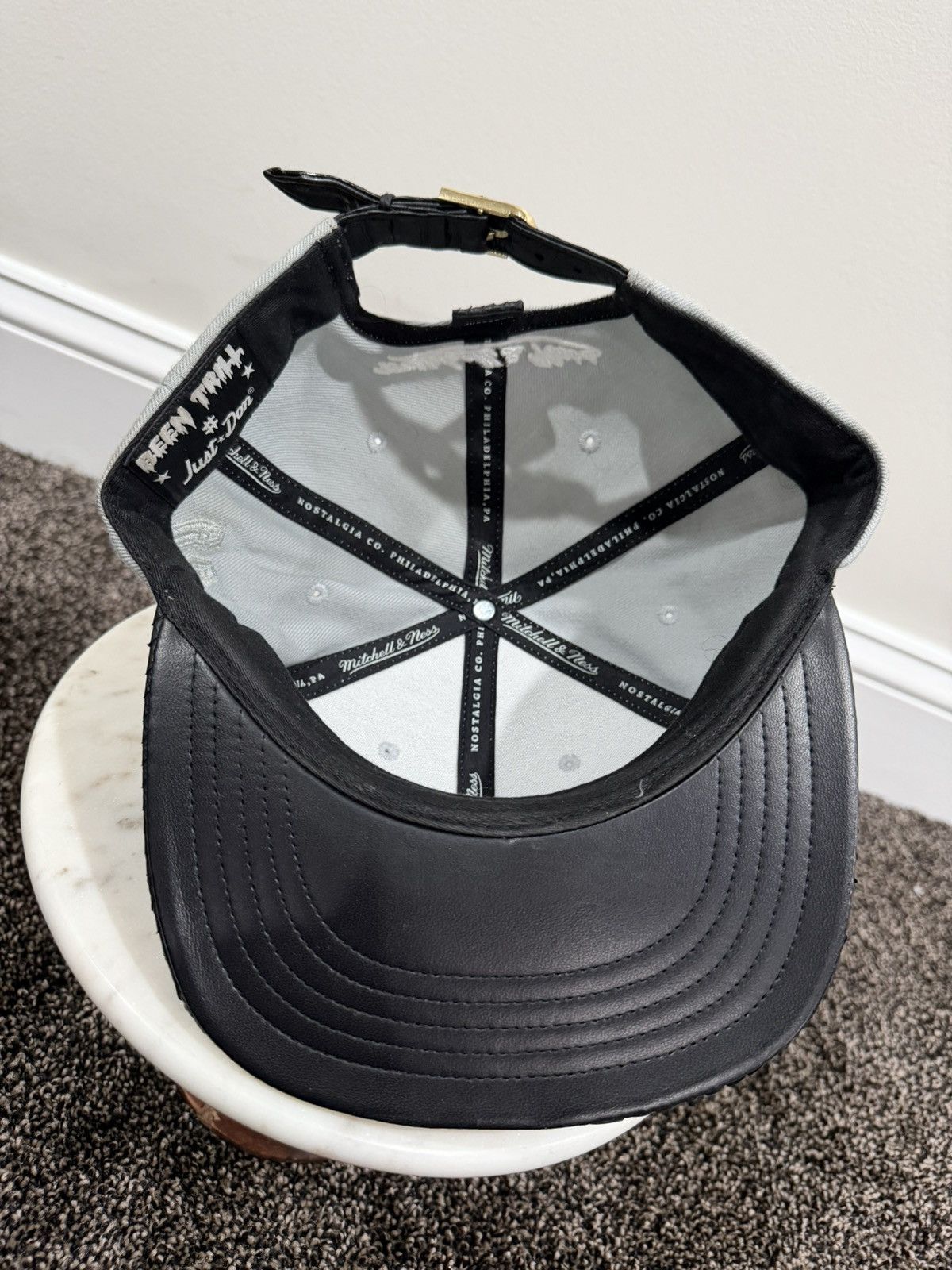 Just Don × Mitchell & Ness × Rsvp Gallery Just Don M&N x Been Trill San Antonio Spurs Gray Python Hat Size ONE SIZE - 7 Thumbnail