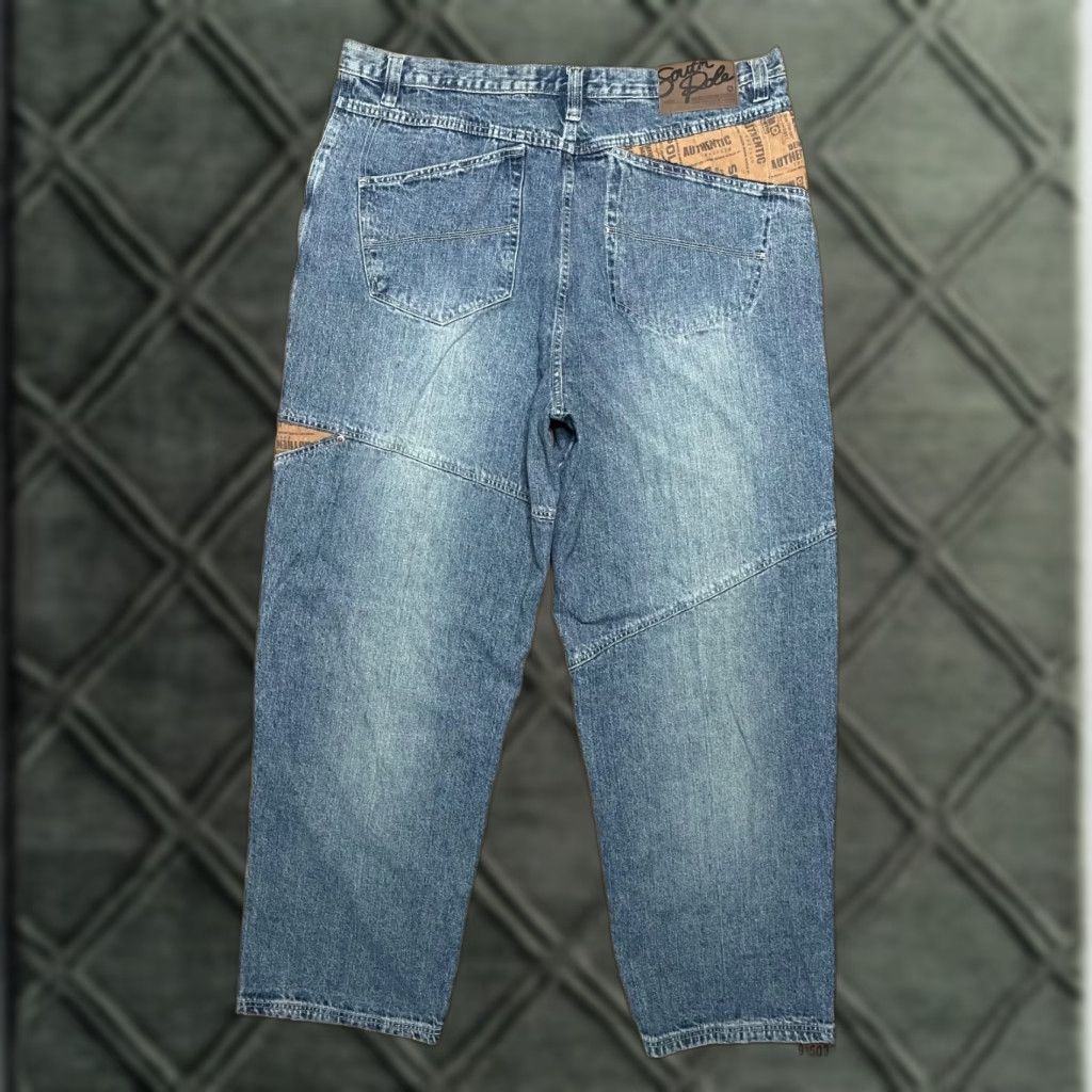 VINTAGE Southpole Baggy Jeans Men’s Size 40x33 Blue Loose Fit Distressed Y2K Jeans Mens Baggy Distressed 40x33 Blue Y2K Vintage Southpole