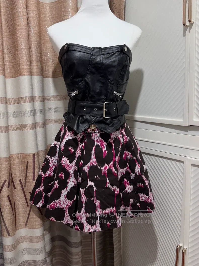 Vivienne Westwood Vivienne Westwood size 2 Pink and black leopard print skirt Size 24" / US 00 / IT 34 - 4 Thumbnail