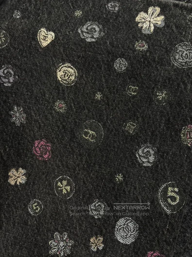 Chanel Chanel Black cartoon printed denim wide-leg trousers Size 24" / US 00 / IT 34 - 3 Thumbnail