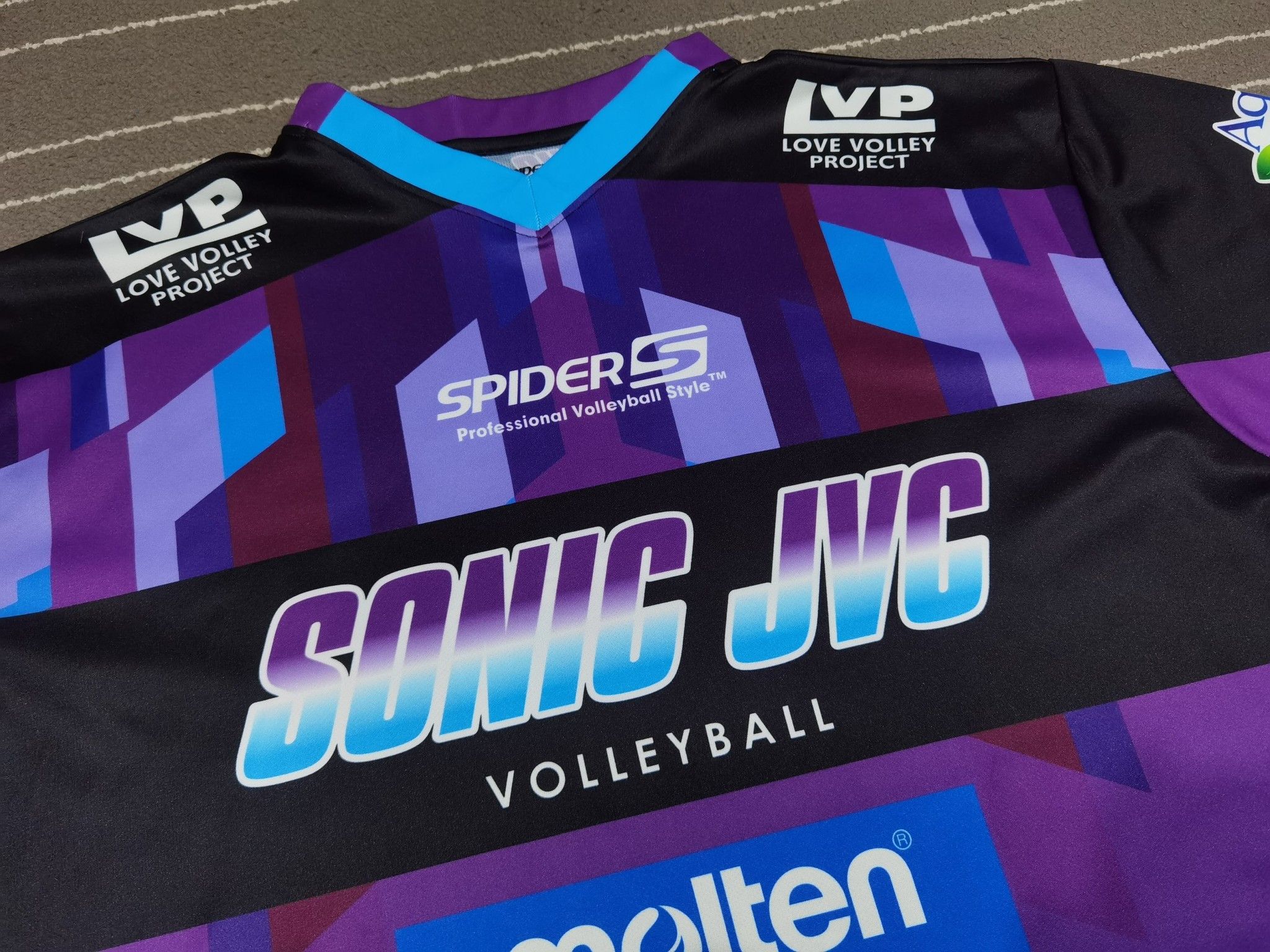 Japanese Brand Sonic Jvc volleyball X SPIDER S L 2613 Size US L / EU 52-54 / 3 - 6 Thumbnail