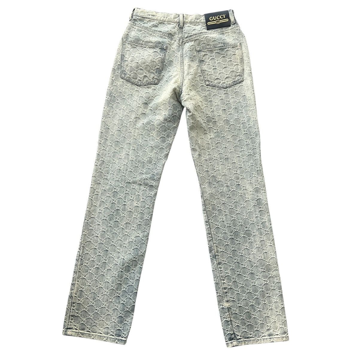 Gucci GUCCI 2022FW GG Pattern Jacquard Straight Denim Pants Size 25" / US 0 / IT 36 - 9 Thumbnail