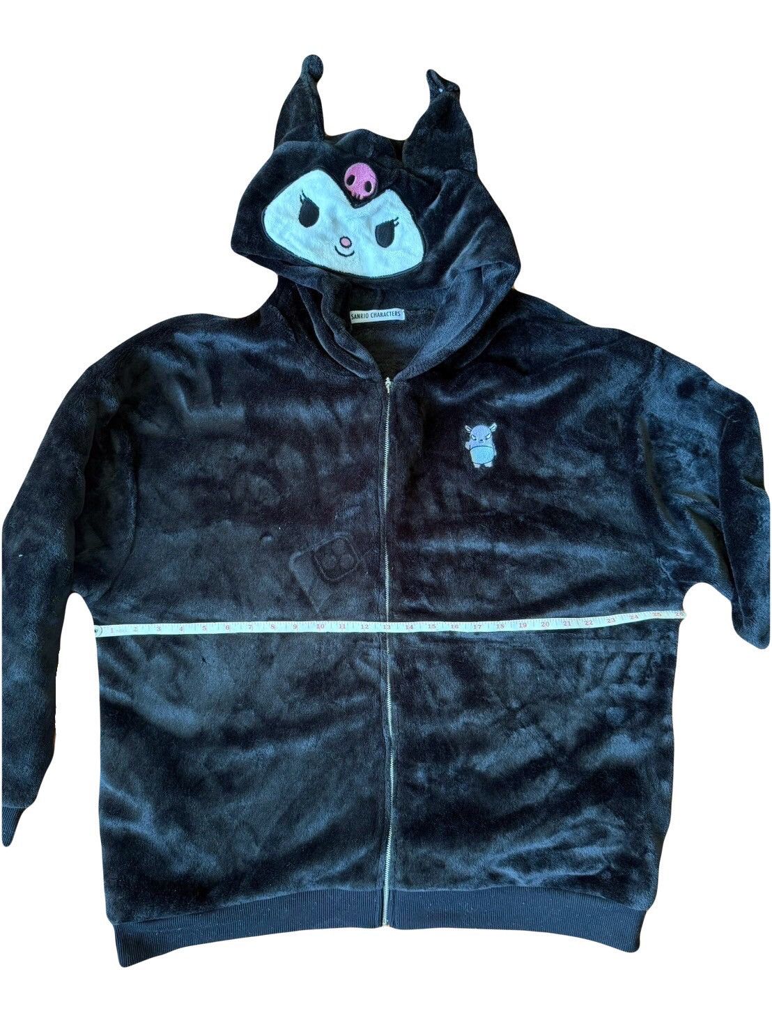 Japanese Brand × Vintage Sanrio Kuromi fleece hoodie (rare). Size US L / EU 52-54 / 3 - 3 Thumbnail