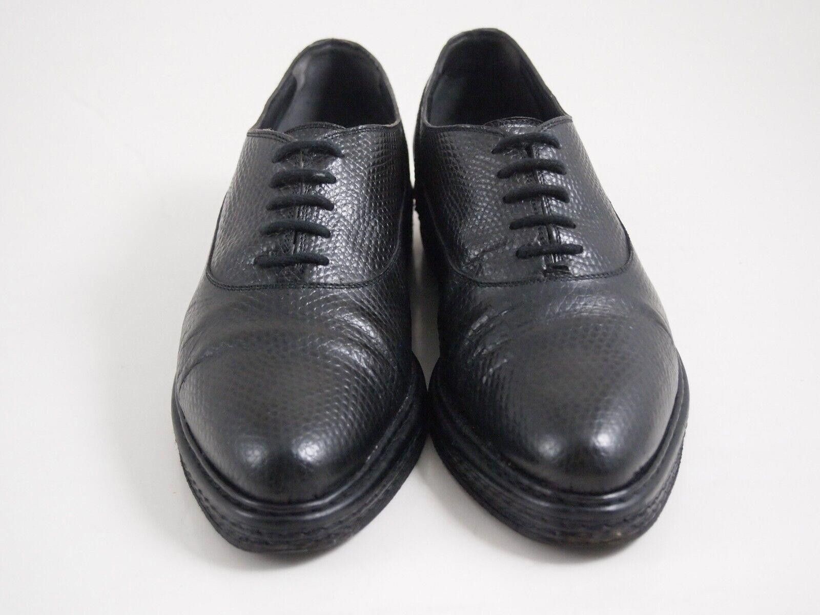 Prada Prada Oxfords Black Faux Snakeskin Leather EU 36 US6 Size US 6 / IT 36 - 3 Thumbnail