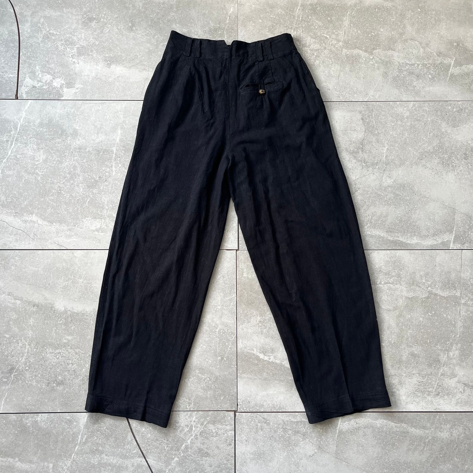 Free People Free people High-Waisted Black Pleated Cropped Trousers Size 26" / US 2 / IT 38 - 1 Thumbnail