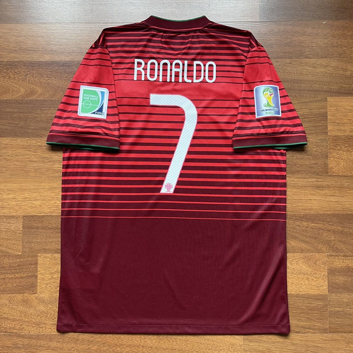 image of Portugal Nike 2014 World Cup Football Home Jersey 7 Ronaldo in Red, Men's (Size Large)