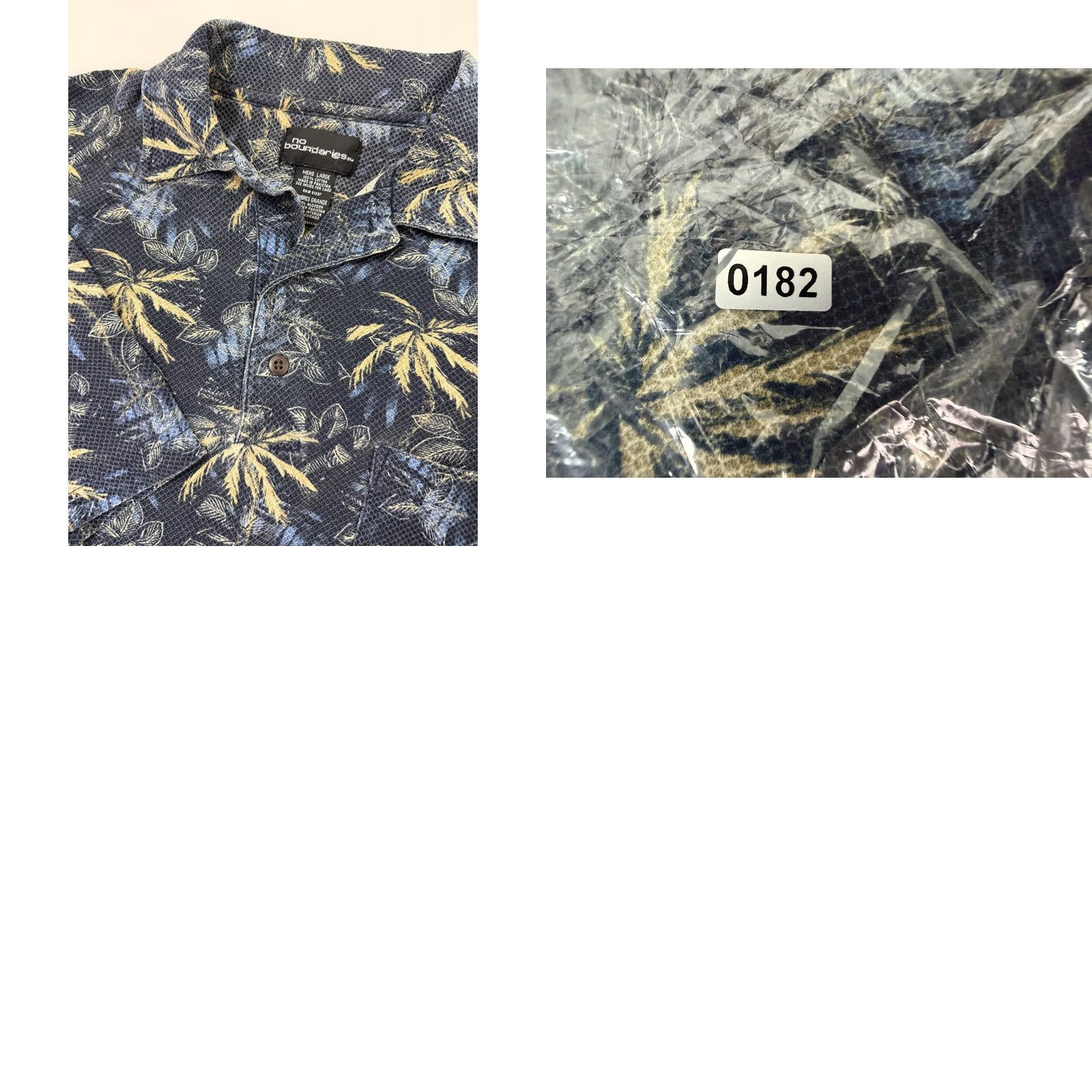 Vintage VINTAGE No Boundaries Polo Shirt Men 90s Graphic Print Cotton Short Sleeve Blue Pink Palm Beach Hawaiian 27.5" Collared Pullover L Mens Polo Size US L / EU 52-54 / 3 - 10 Thumbnail