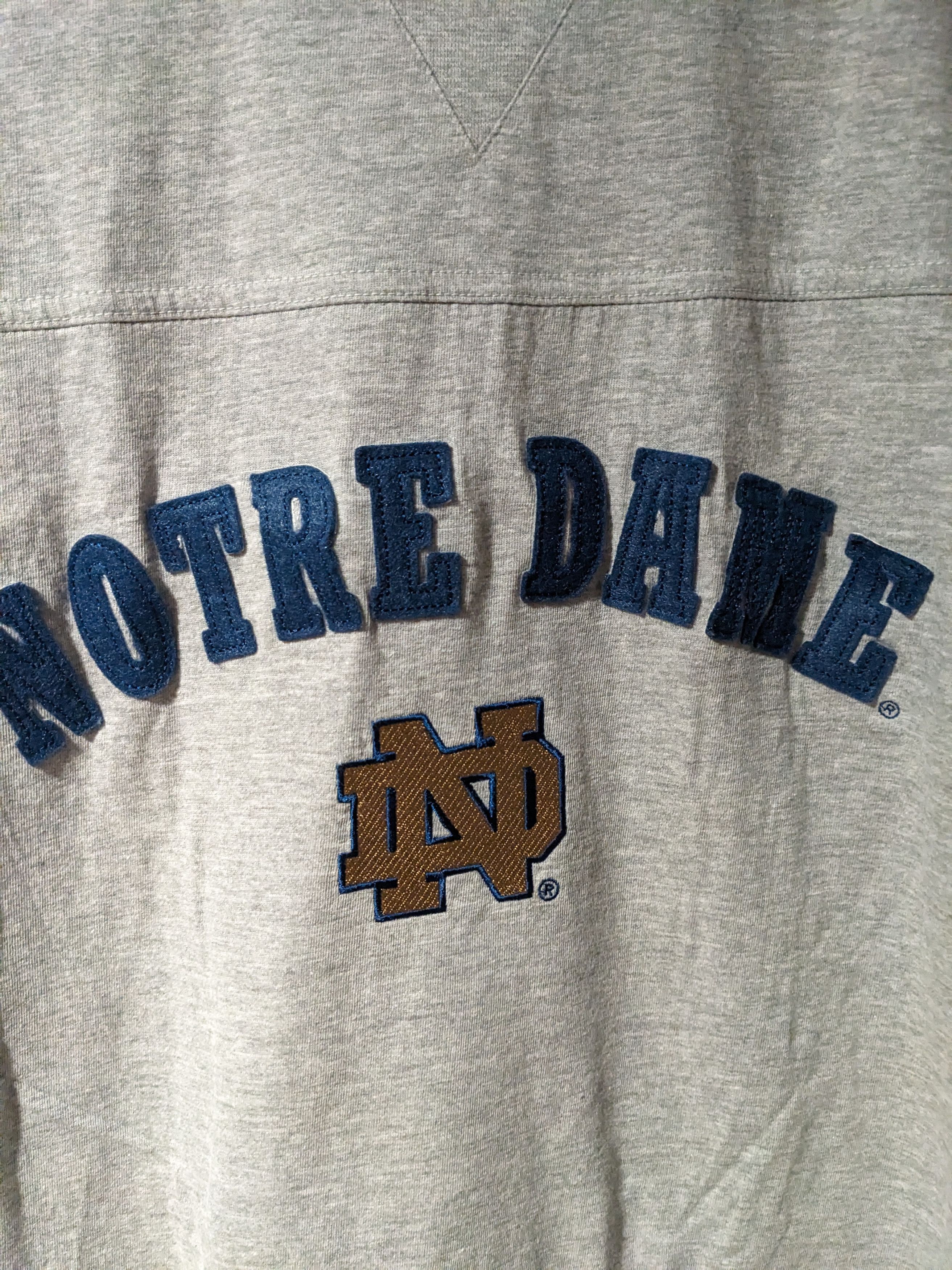 Vintage Vintage Notre Dame University Fighting 3/4 Sleeve T-Shirt Size US M / EU 48-50 / 2 - 2 Thumbnail