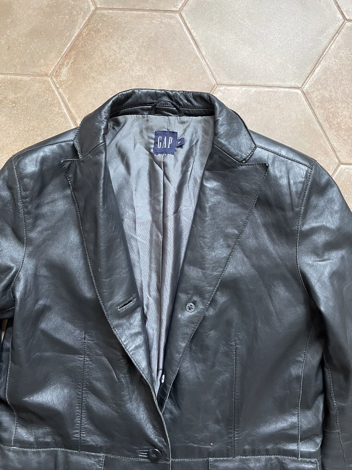 Japanese Brand VINTAGE GAP LEATHER BLAZER JACKET Size M / US 6-8 / IT 42-44 - 4 Thumbnail