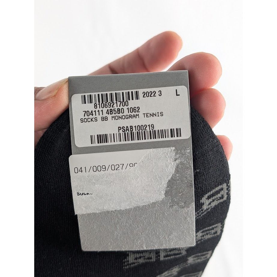 Balenciaga o1rshd1 Size: L / Socks BB Monogram Tennis in Black Size ONE SIZE - 7 Thumbnail